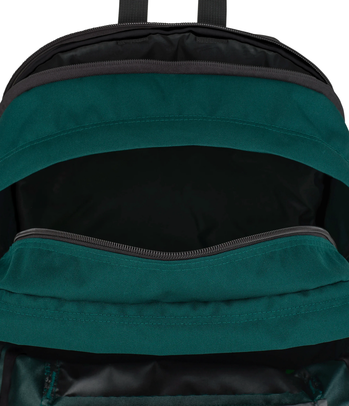 JanSport Main Campus Iconic Style in Deep Juniper — interior view