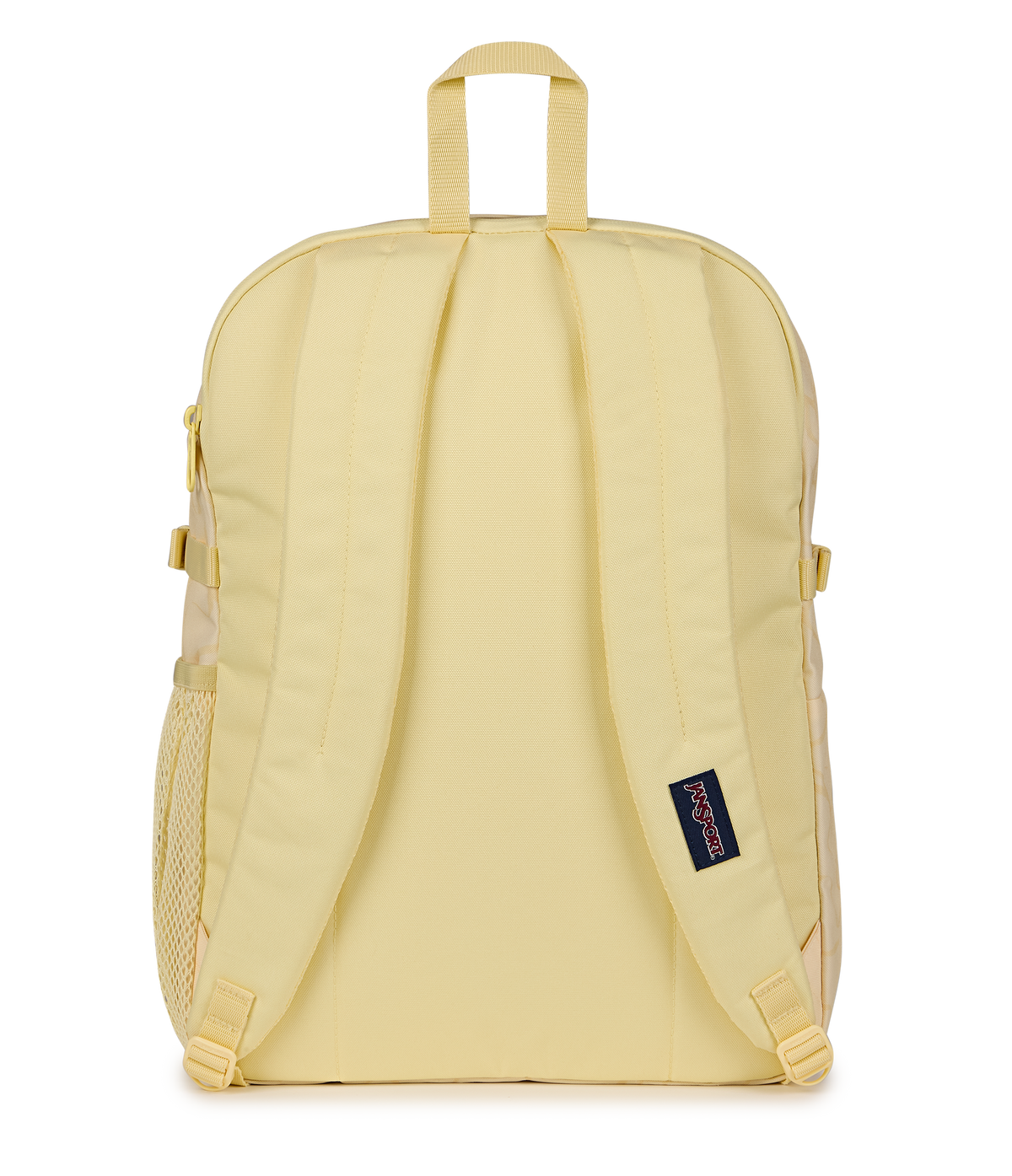 JanSport Main Campus Iconic Style in Rows of Bows Lemon Ice — back view