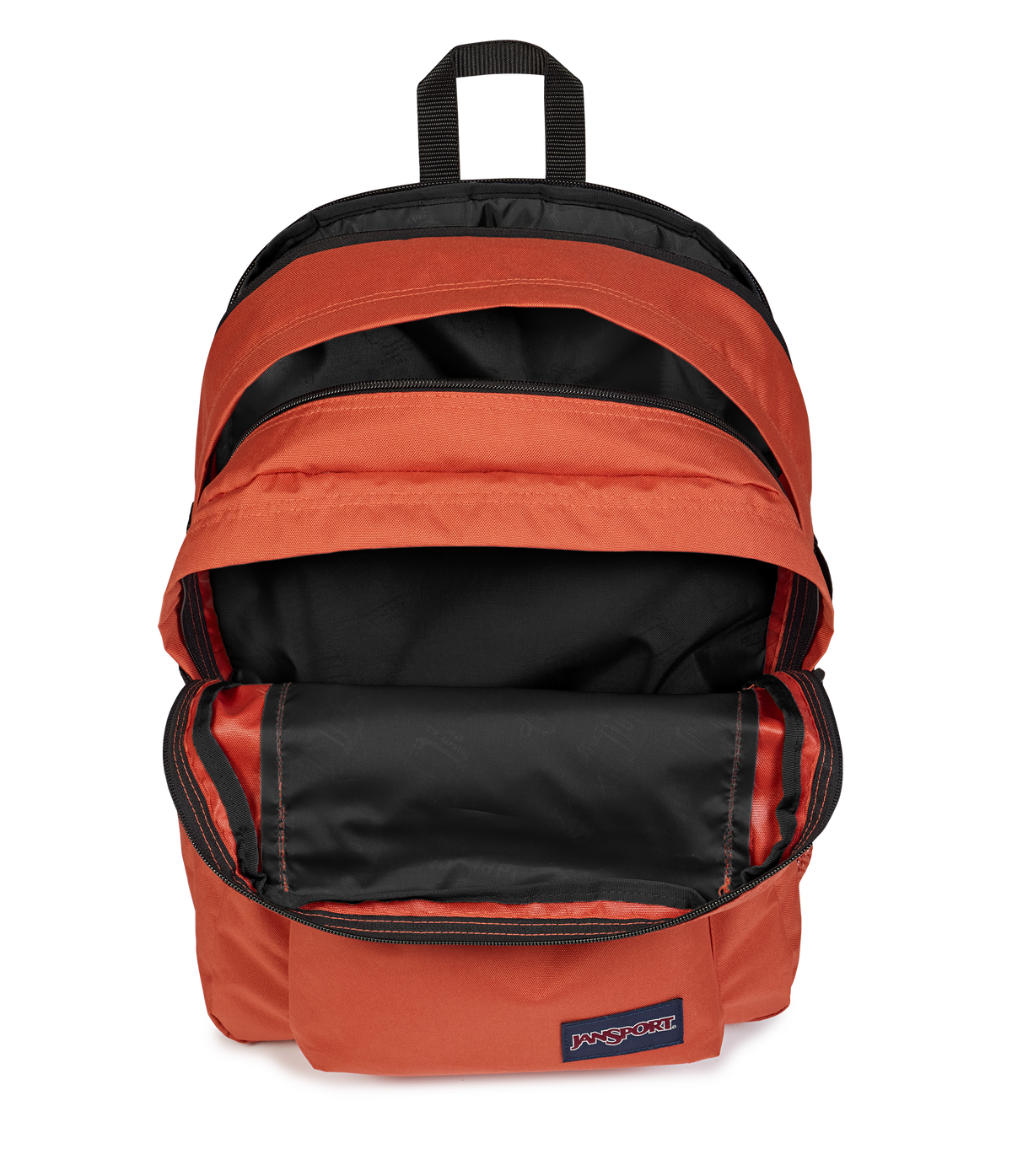 JanSport Main Campus Iconic Style in Dune Red — interior view