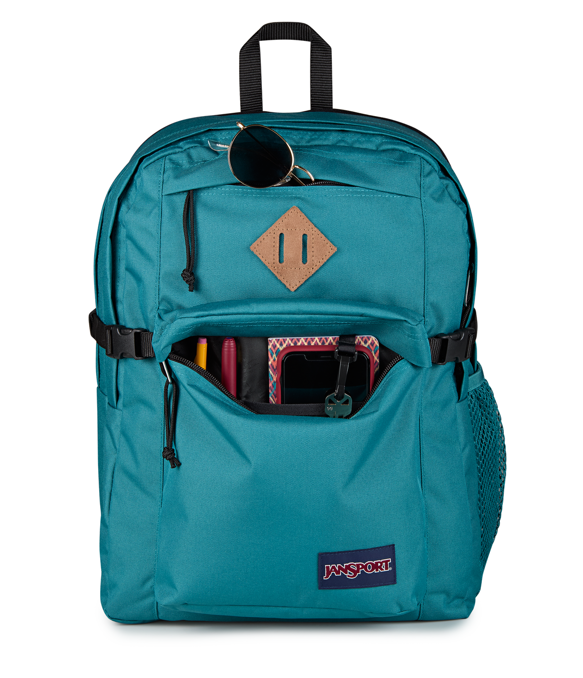 JanSport Main Campus Iconic Style in Emerald Pool — detail view 3