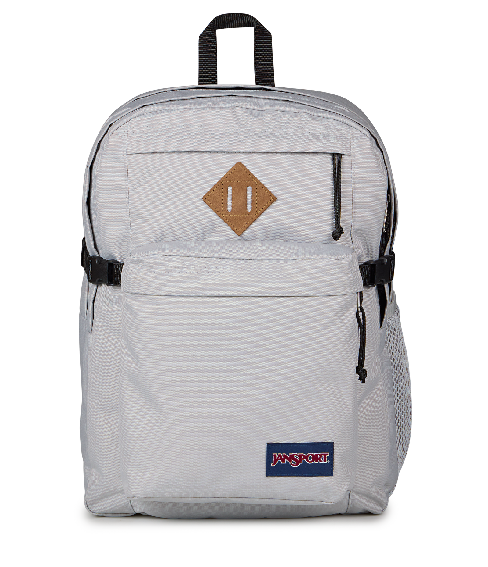 JanSport Main Campus Iconic Style in Grounded Grey — front view # color_Grounded Grey