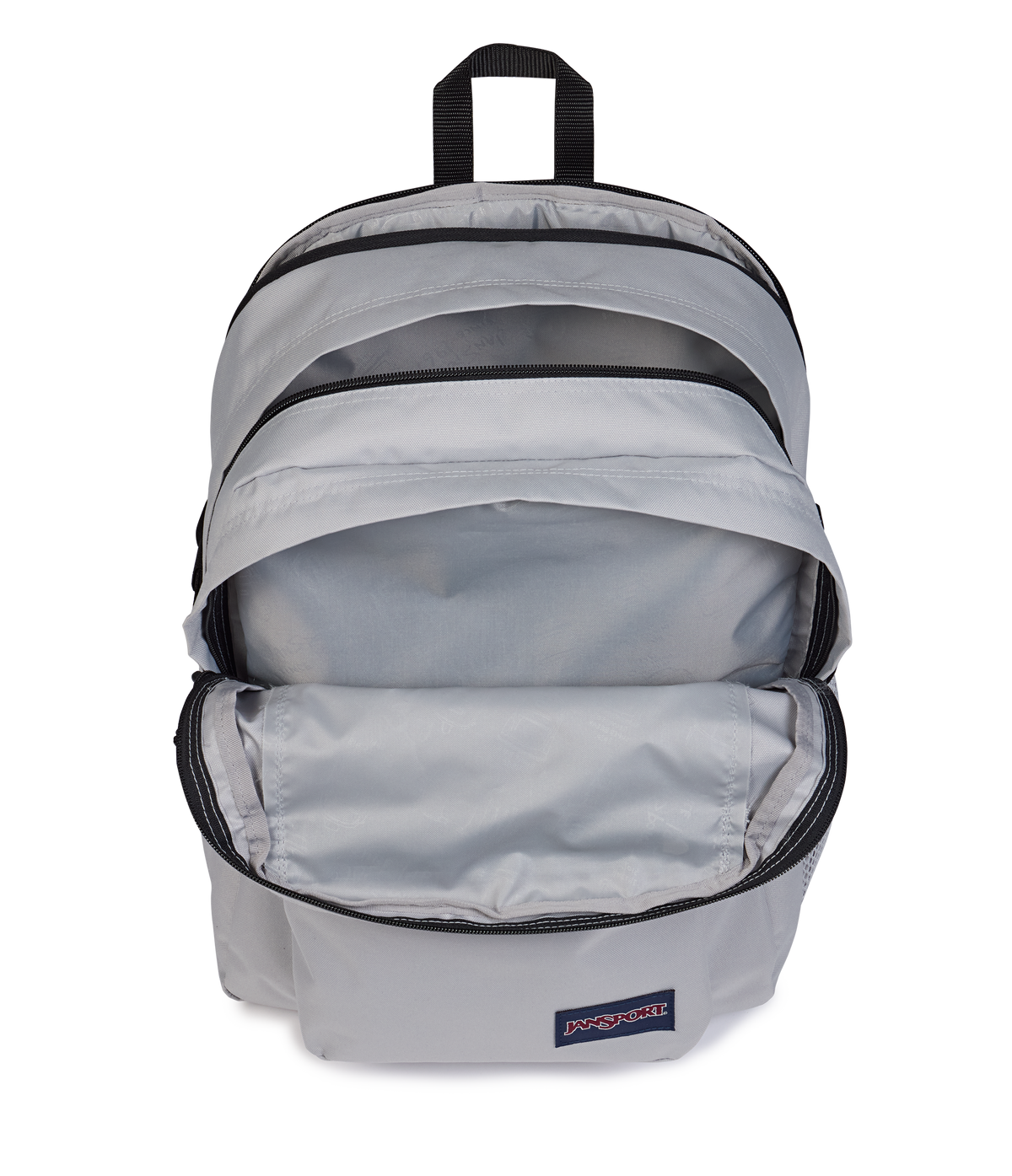 JanSport Main Campus Iconic Style in Grounded Grey — interior view