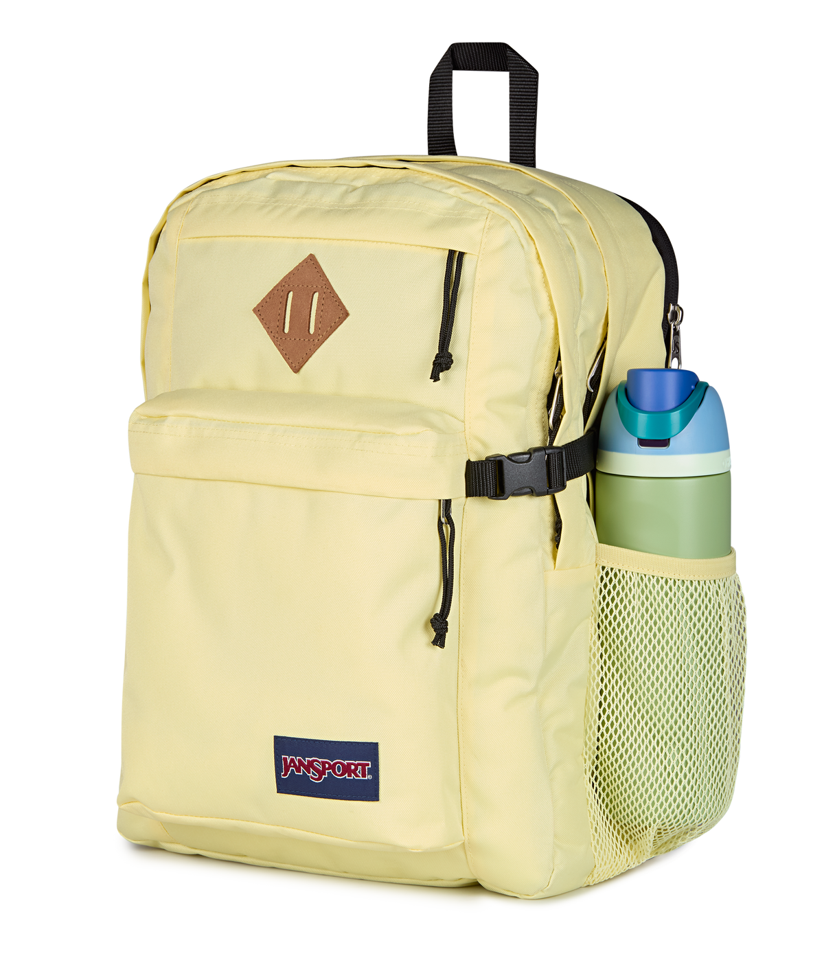 JanSport Main Campus Iconic Style in Lemon Ice — detail view