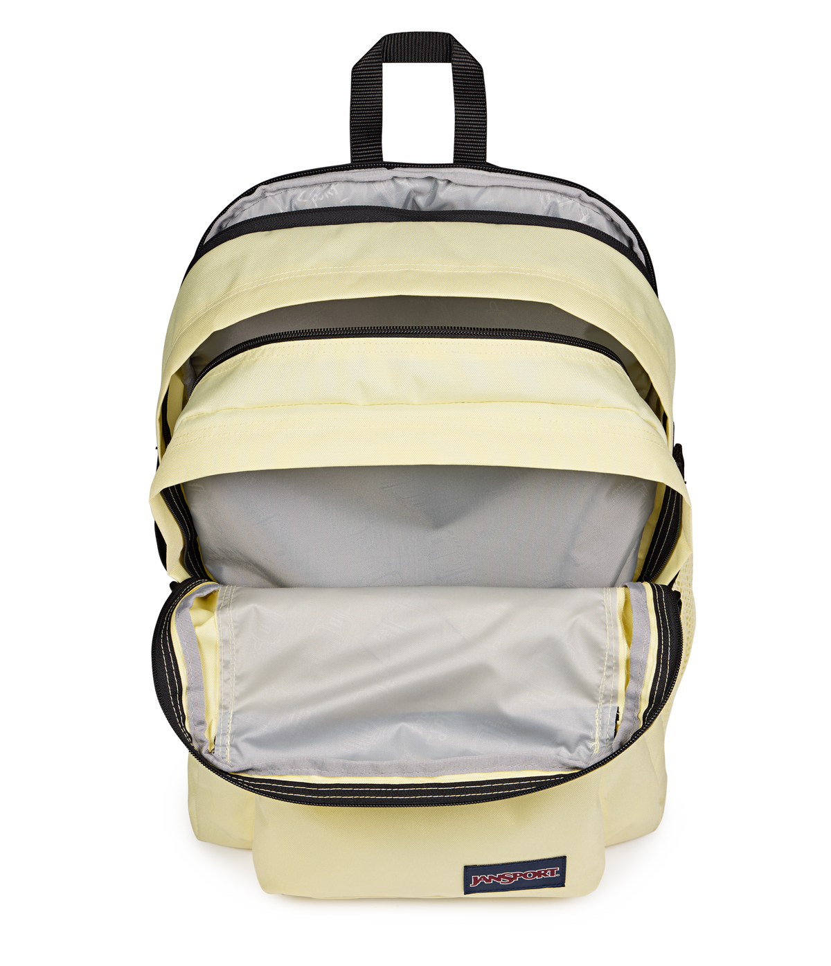 JanSport Main Campus Iconic Style in Lemon Ice — interior view