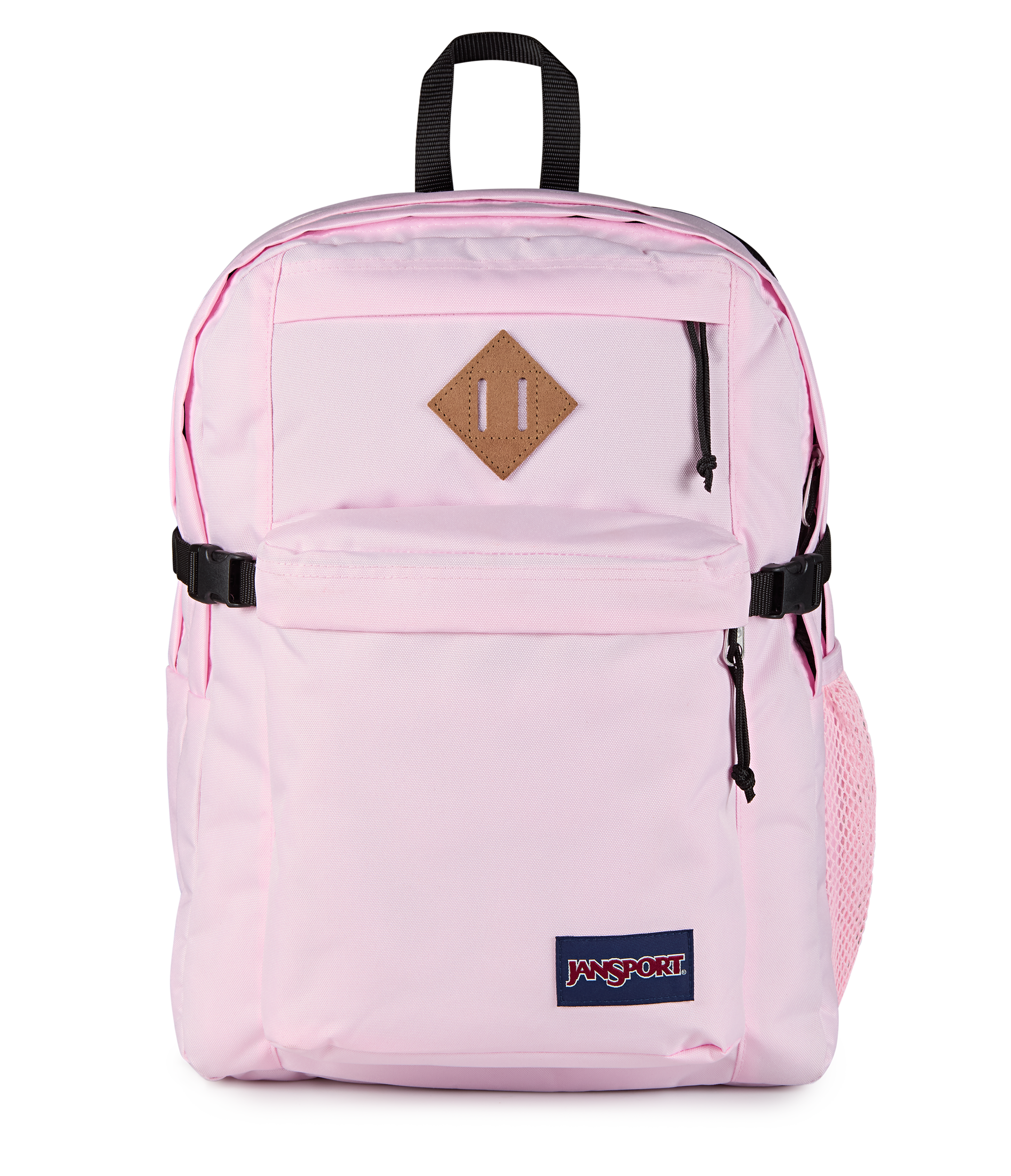 JanSport Main Campus Iconic Style in Pink Ice — front view # color_Pink Ice