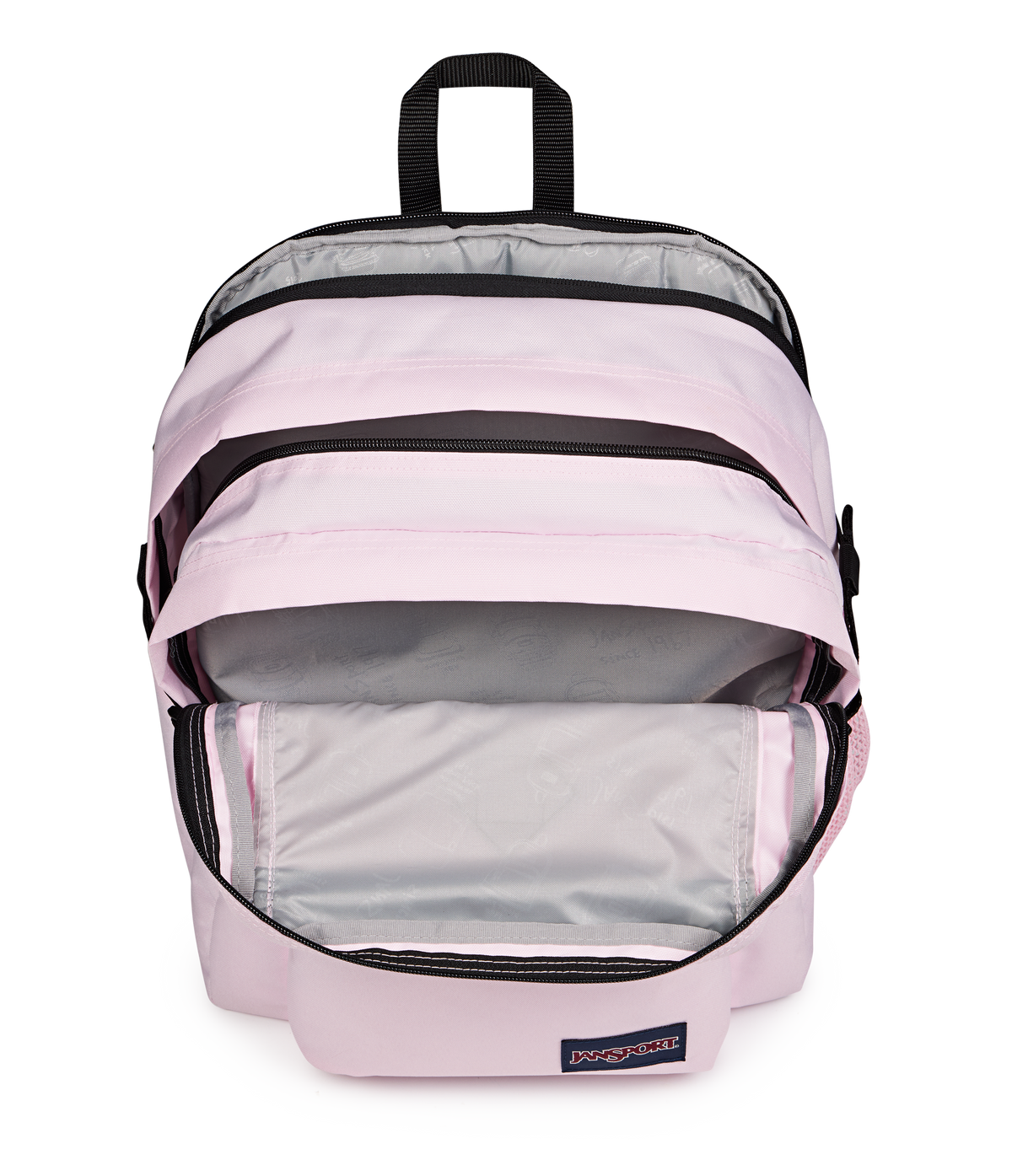 JanSport Main Campus Iconic Style in Pink Ice — interior view