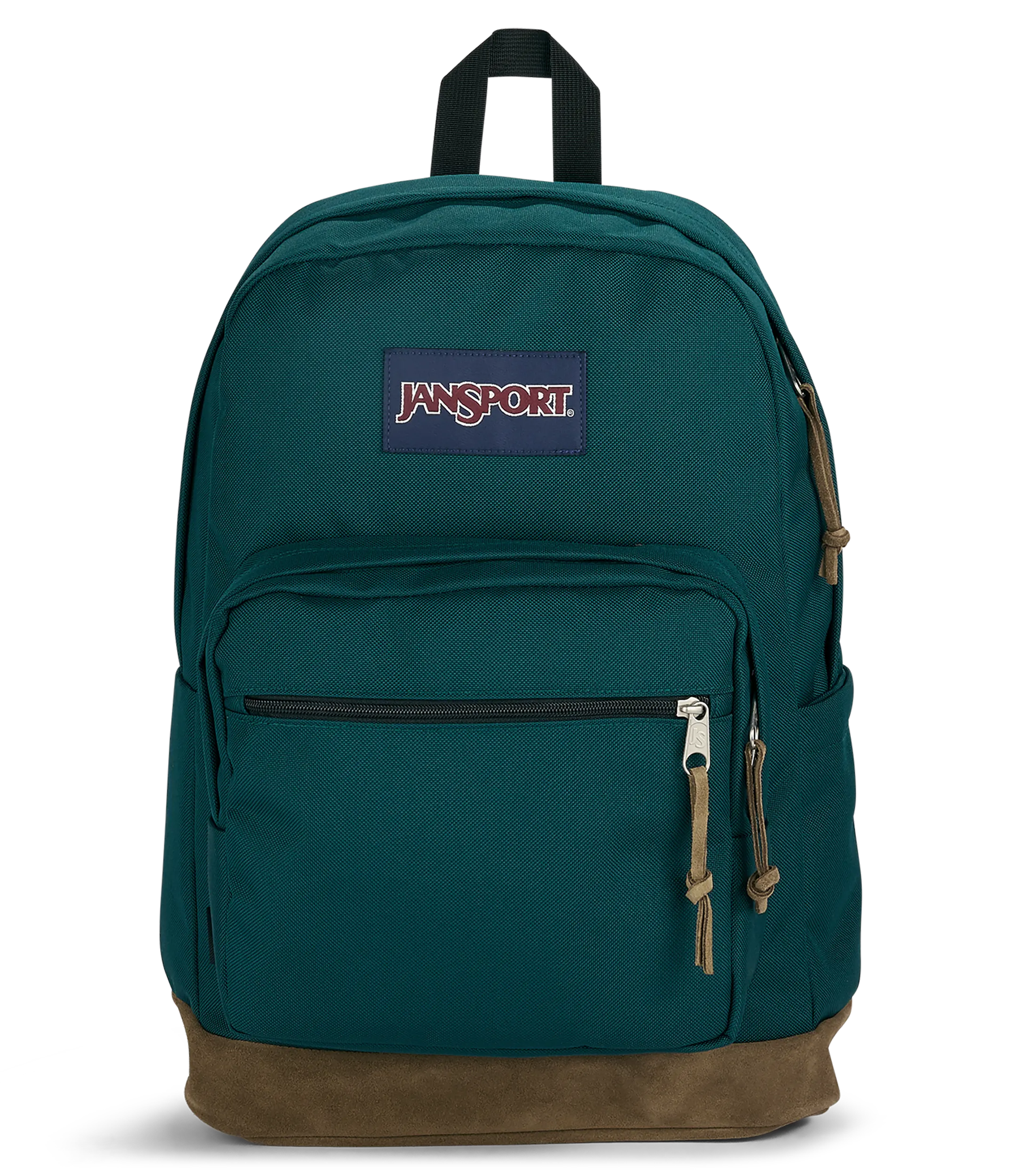 Jansport Right Pack Backpack Iconic Style in Deep Juniper — front view # color_Deep Juniper