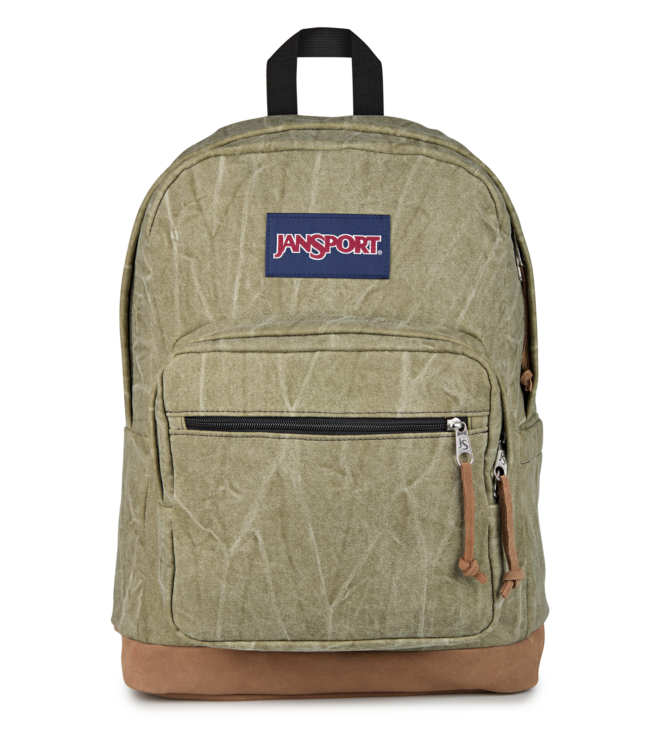 JanSport Right Pack Expressions in Aged Canvas Green — front view