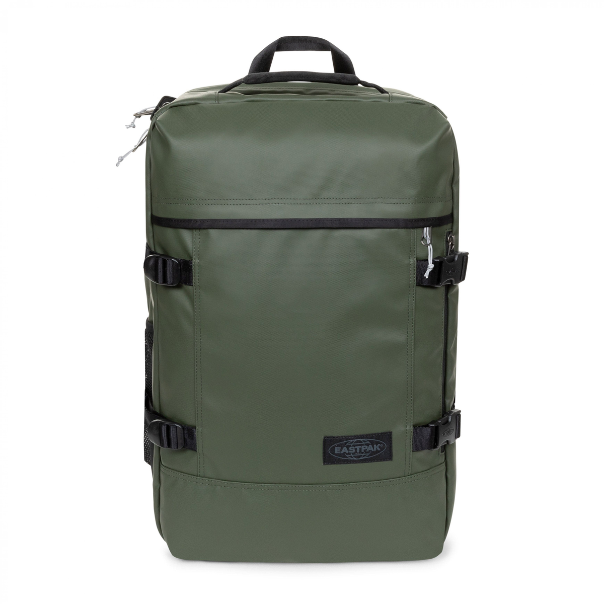 Eastpak Travelpack Backpack Tarp Edition 42L in Tarp Forest — front view # color_Tarp Forest