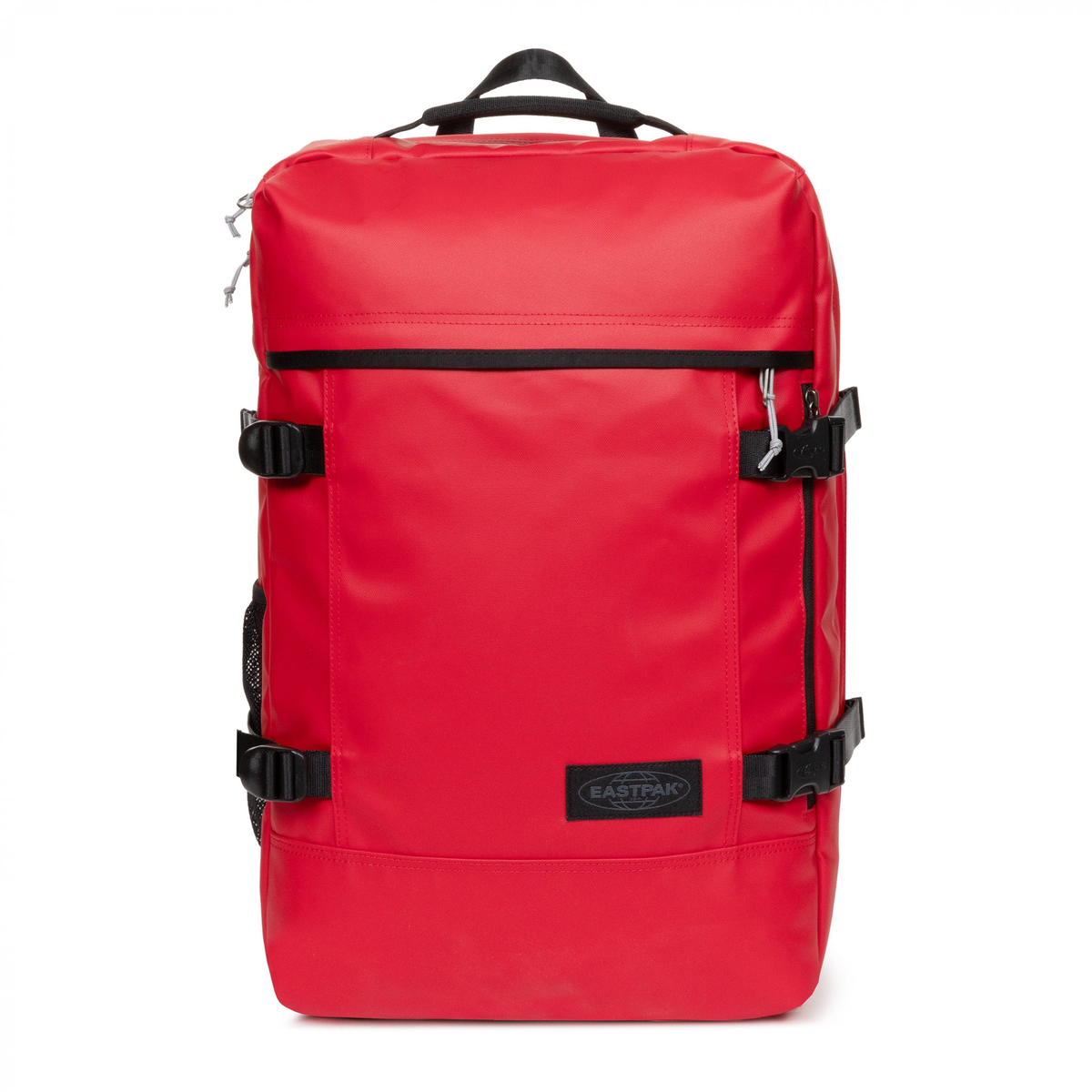 Eastpak Travelpack Backpack Tarp Edition 42L in Tarp Red — front view # color_Tarp Red