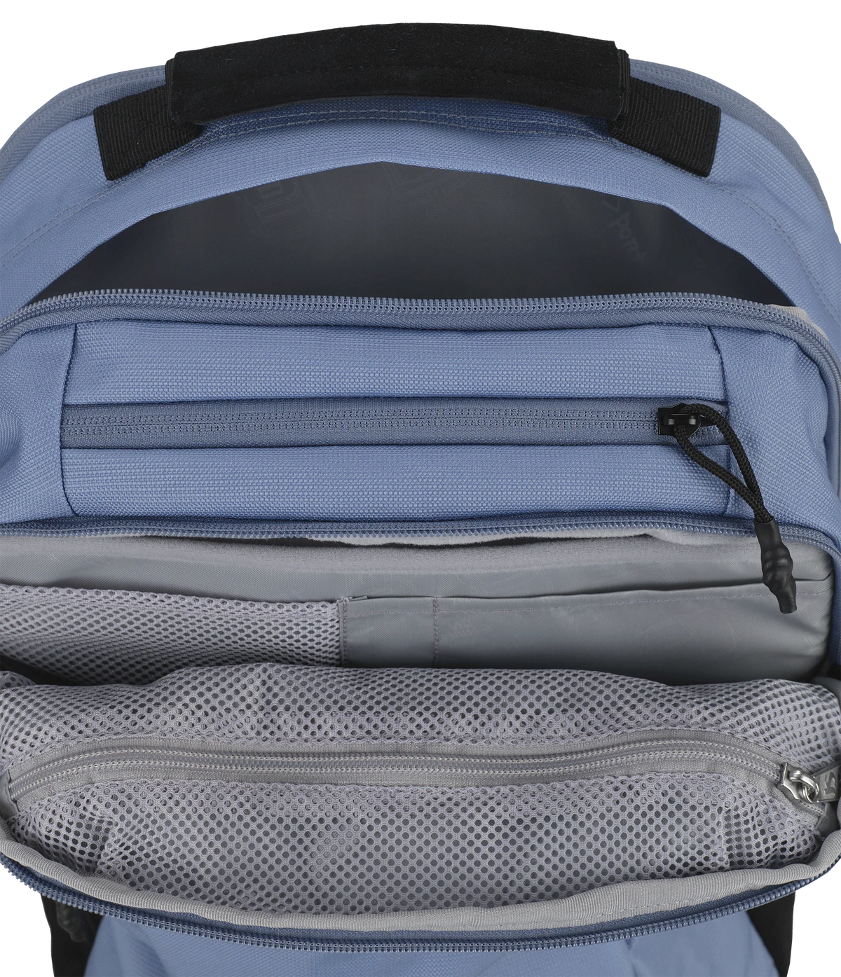 Jansport Landings Pack in Elemental Blue — interior view