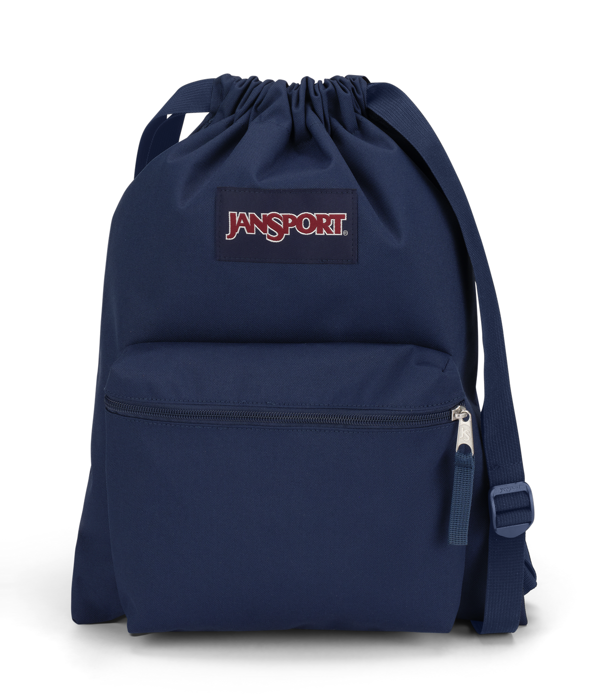 JanSport Draw Sack in Navy — front view # color_Navy