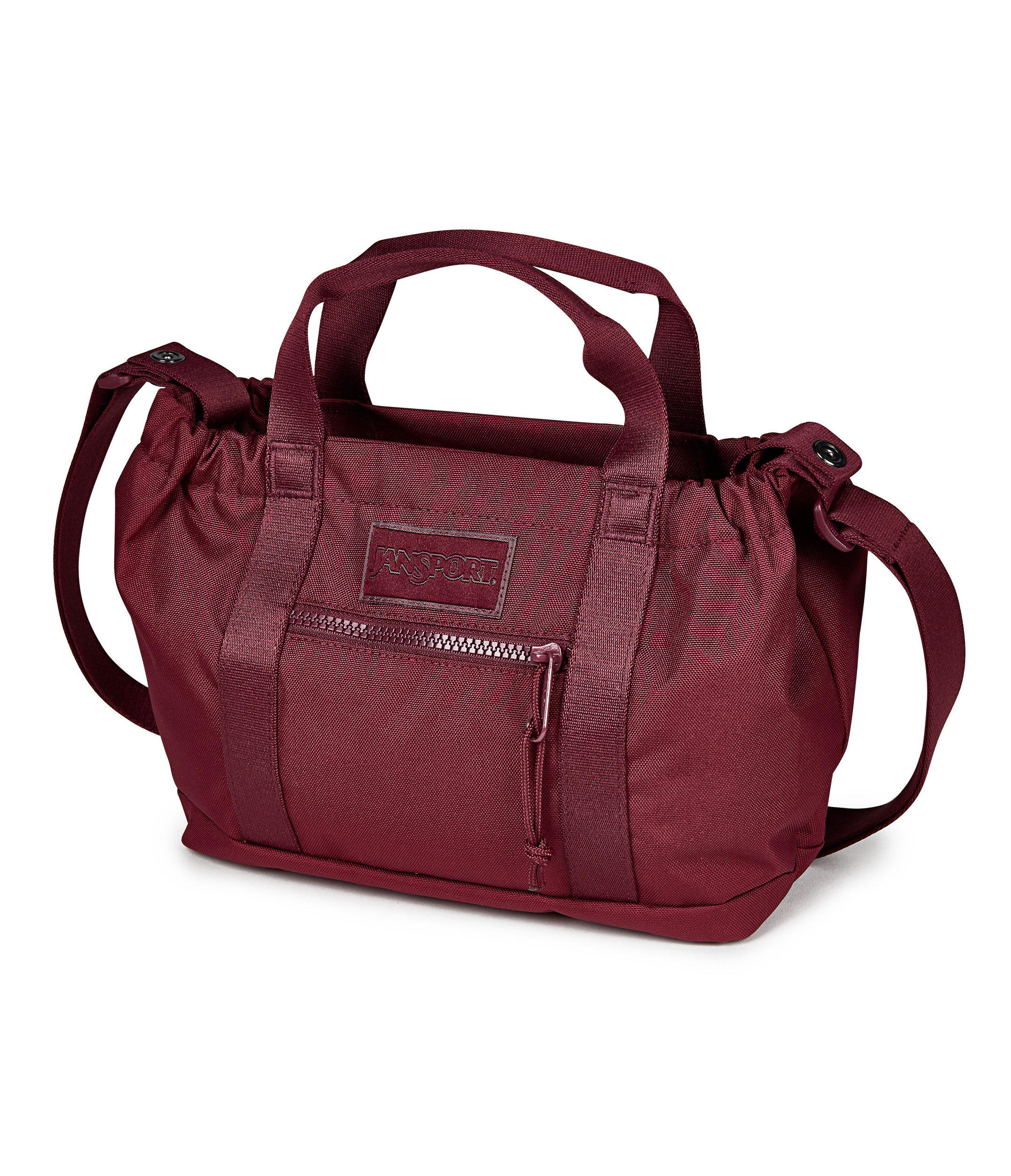 JanSport Everyday Mini Tote in Cherry Lacquer — angle view 2