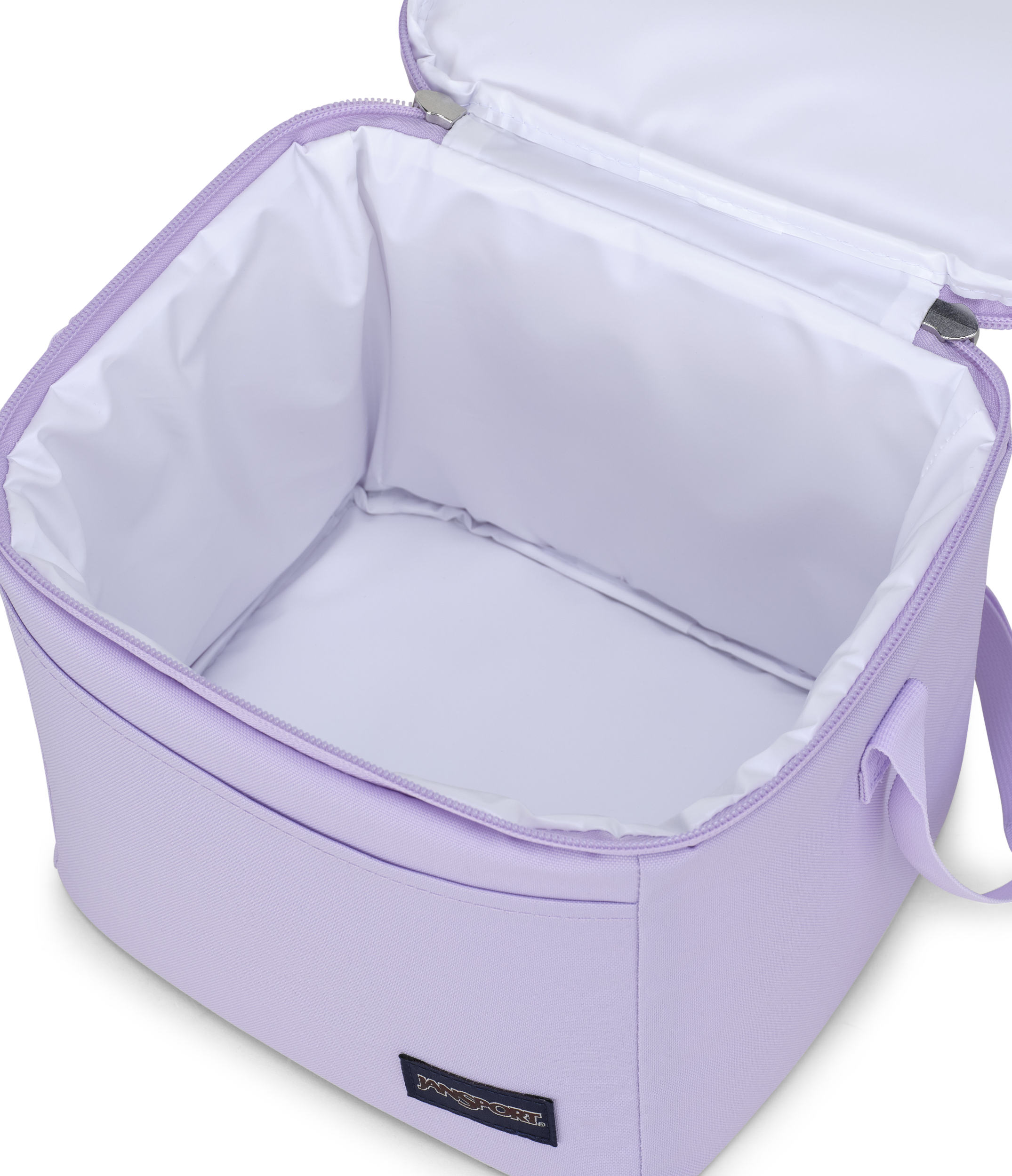 JanSport Super Snack in Pastel Lilac — angle view 4