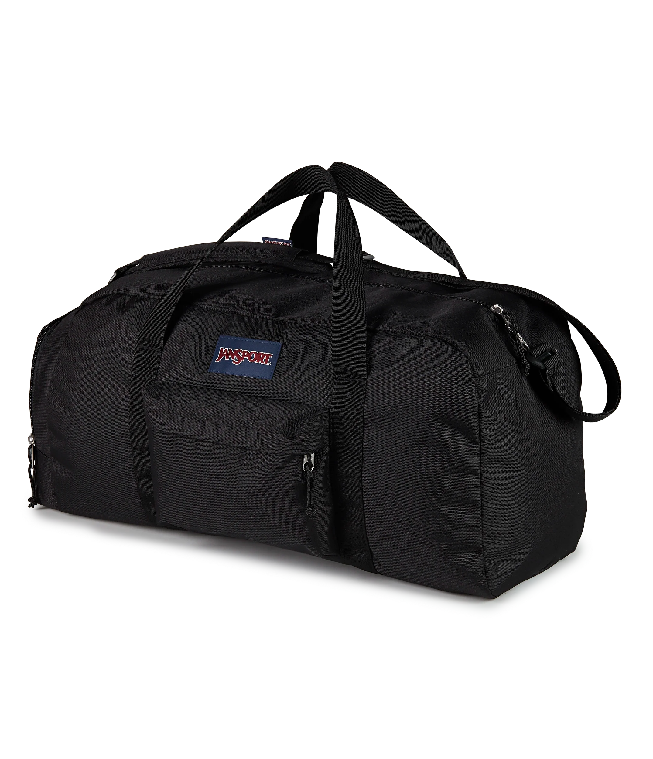 JanSport Weekender Large Duffel in Black — angle view 3