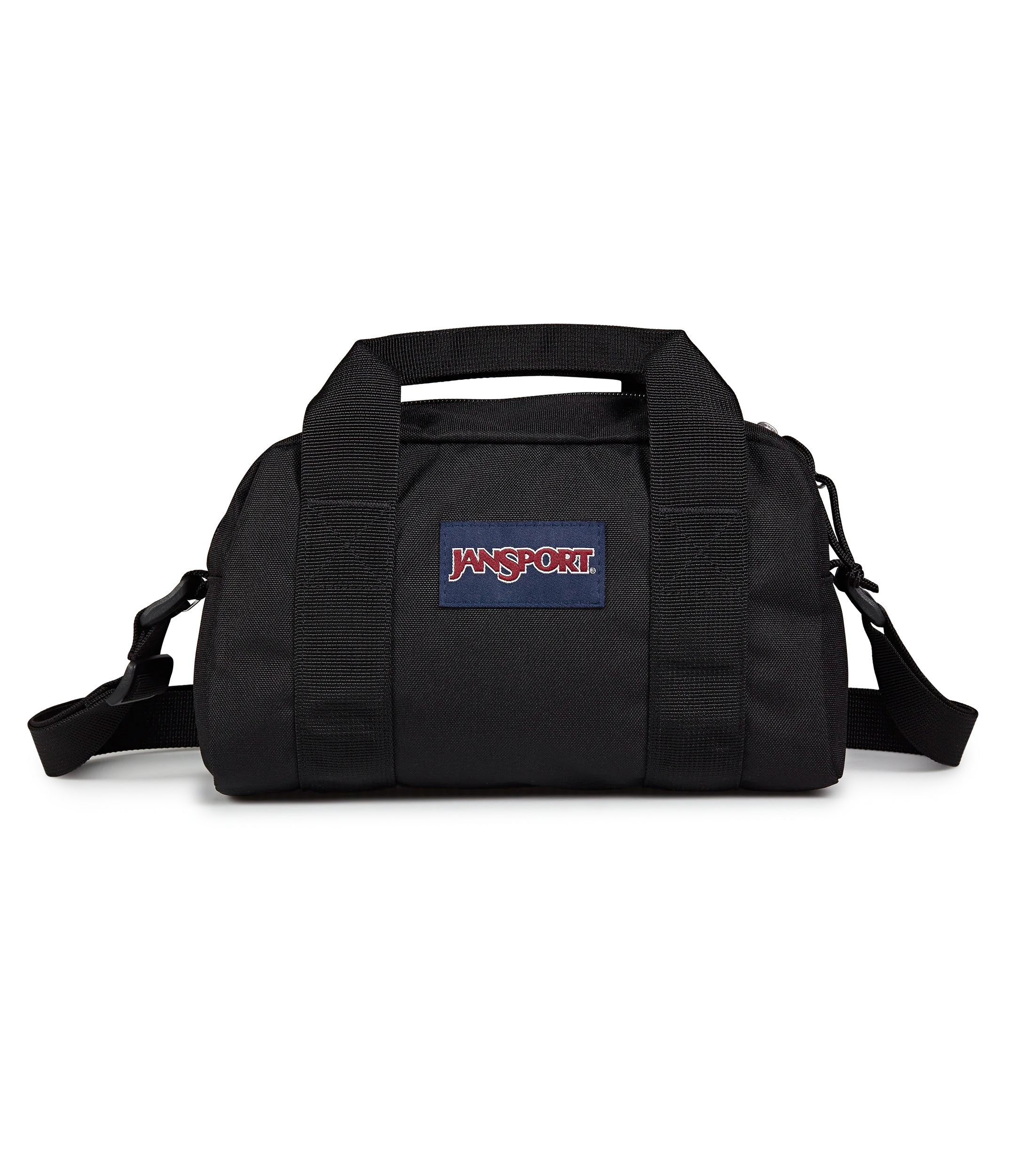 JanSport Weekender Mini Duffel in Black — front view