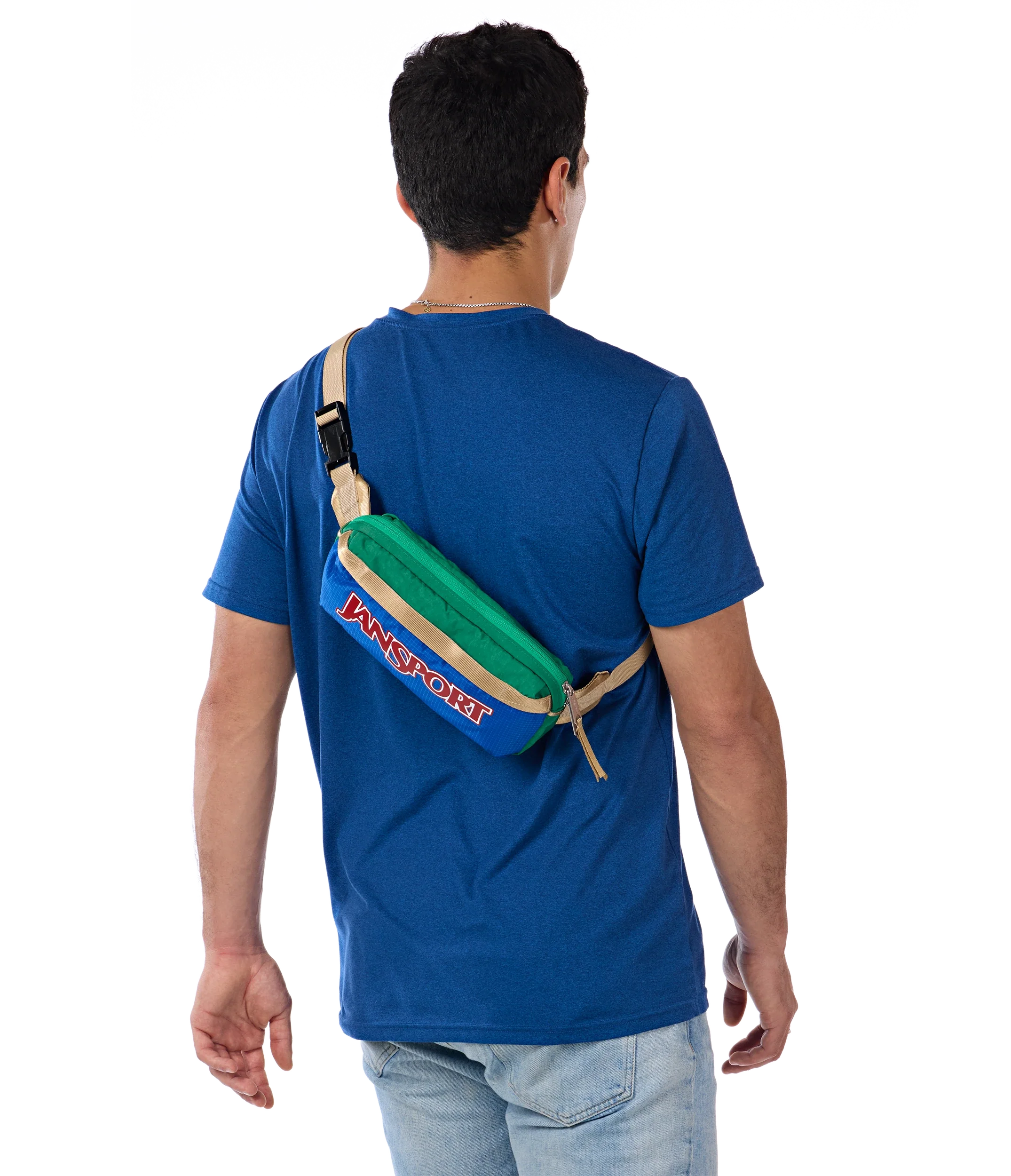 JanSport Washington Waistpack in Jelly Kelly — angle view 2