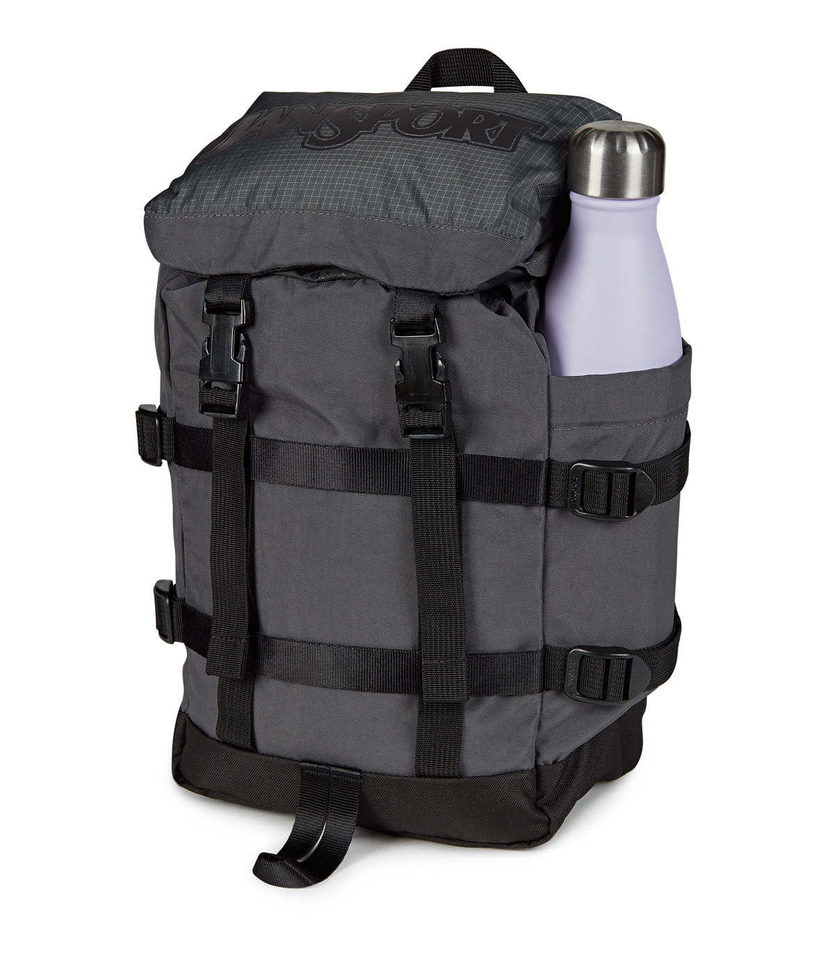 Jansport Mini Skip Pack Retro Series in Smokey Grit — detail view