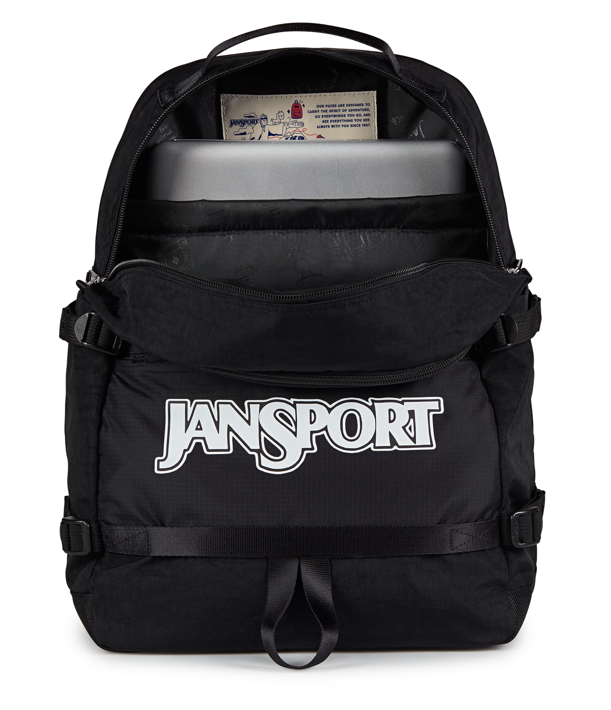 Jansport Small Seattle Pack Retro Series in Black — detail view 2