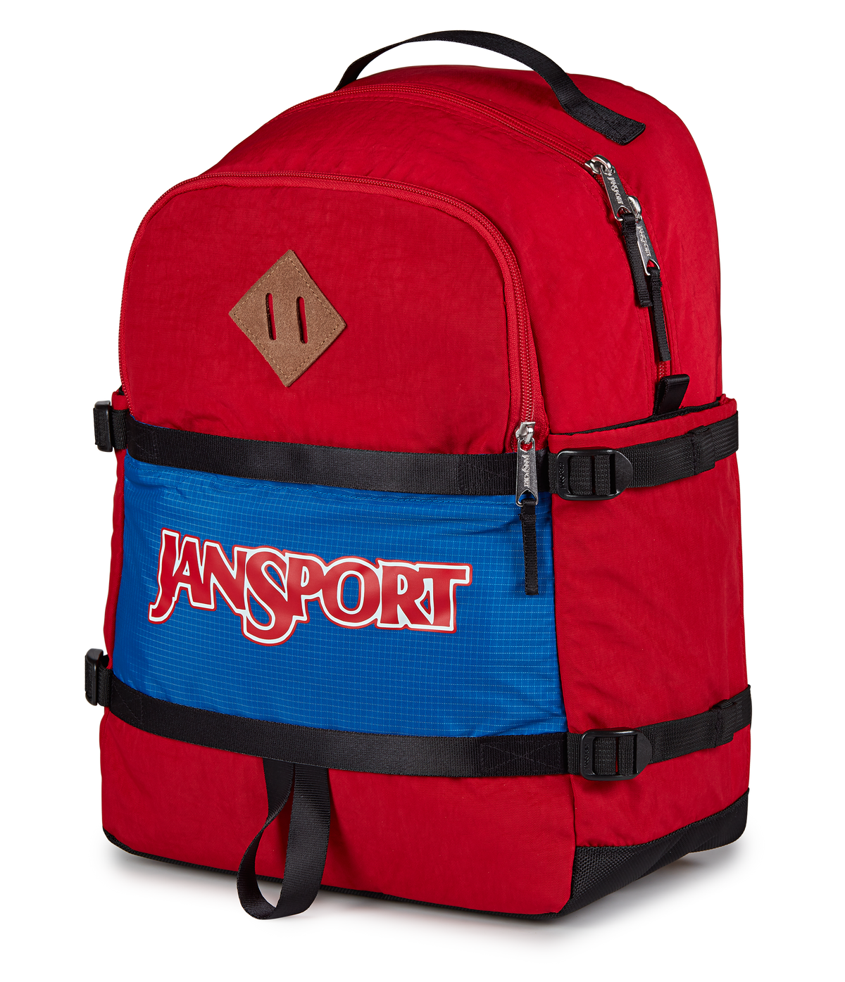 Jansport Small Seattle Pack Retro Series in Red Tape — side view