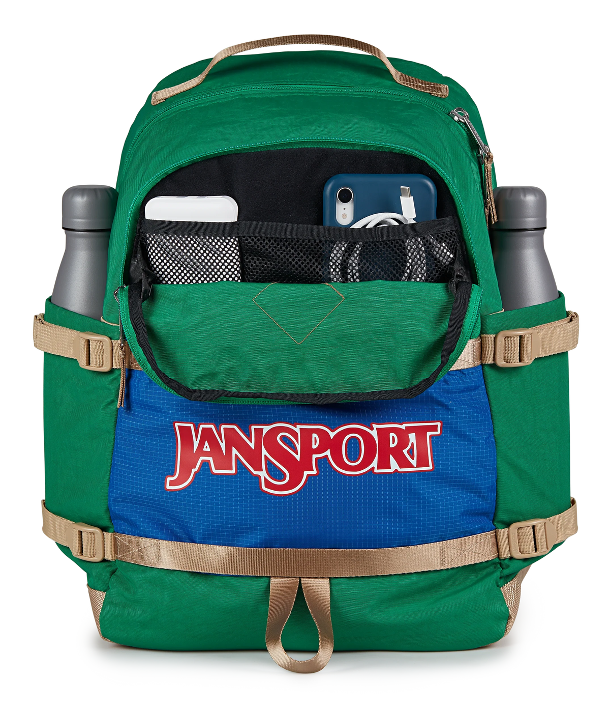 Jansport Small Seattle Pack Retro Series in Jelly Kelly — detail view 4