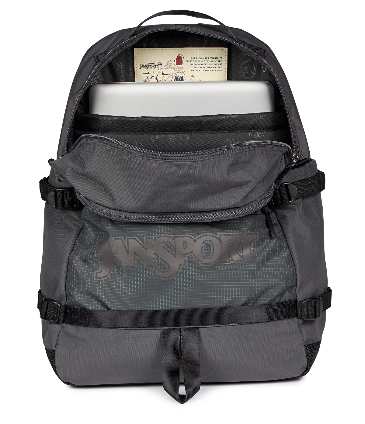 Jansport Small Seattle Pack Retro Series in Smokey Grit — detail view 2