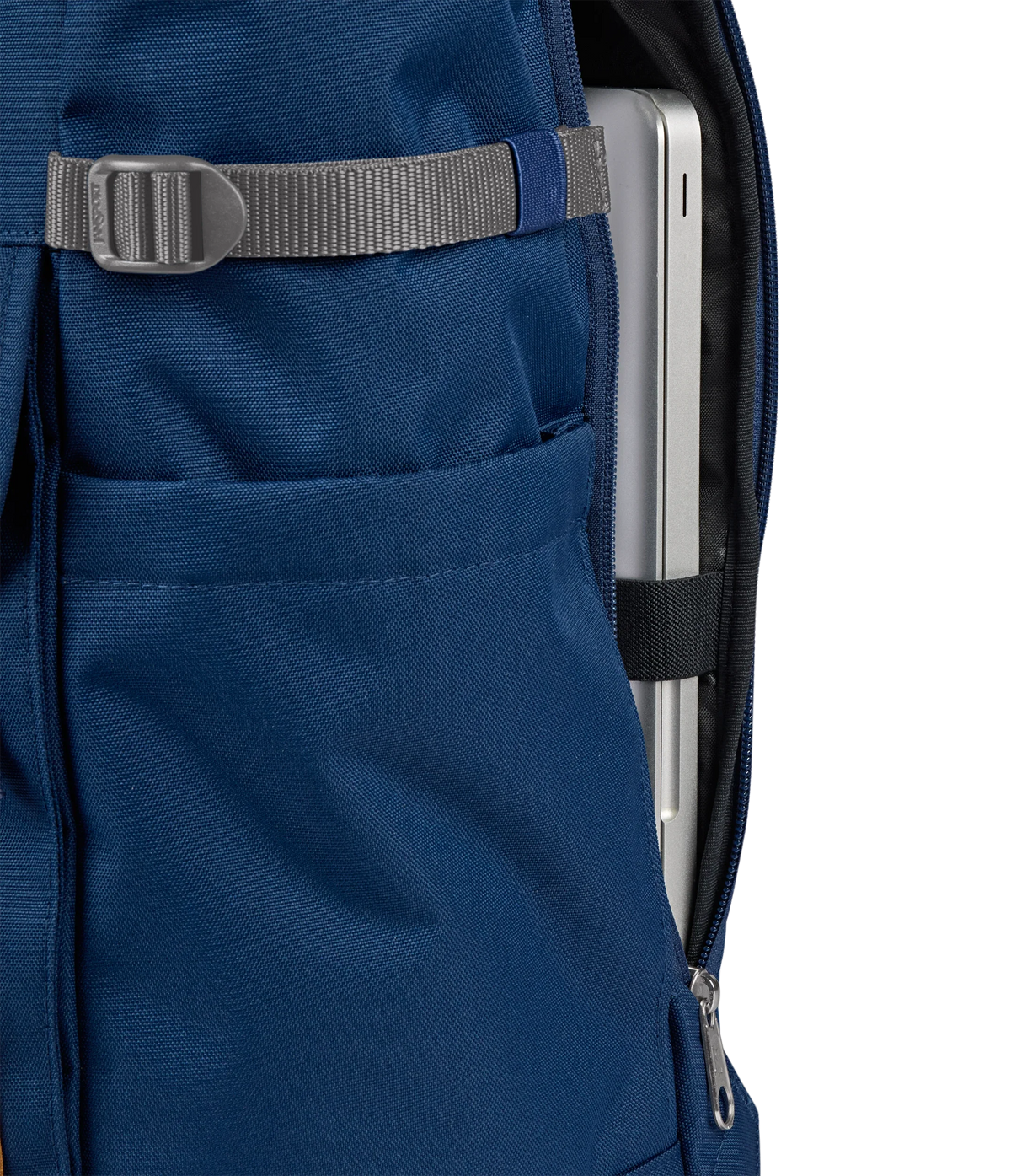 JanSport Hatchet Rolltop Backpack in Navy — detail view 4