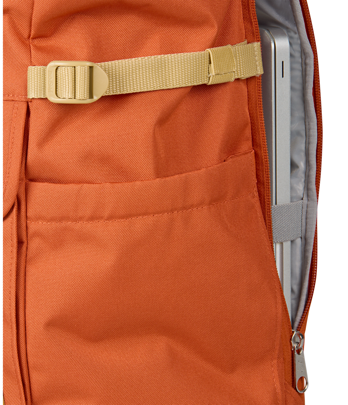 JanSport Hatchet Rolltop Backpack in Dune Red — detail view 4