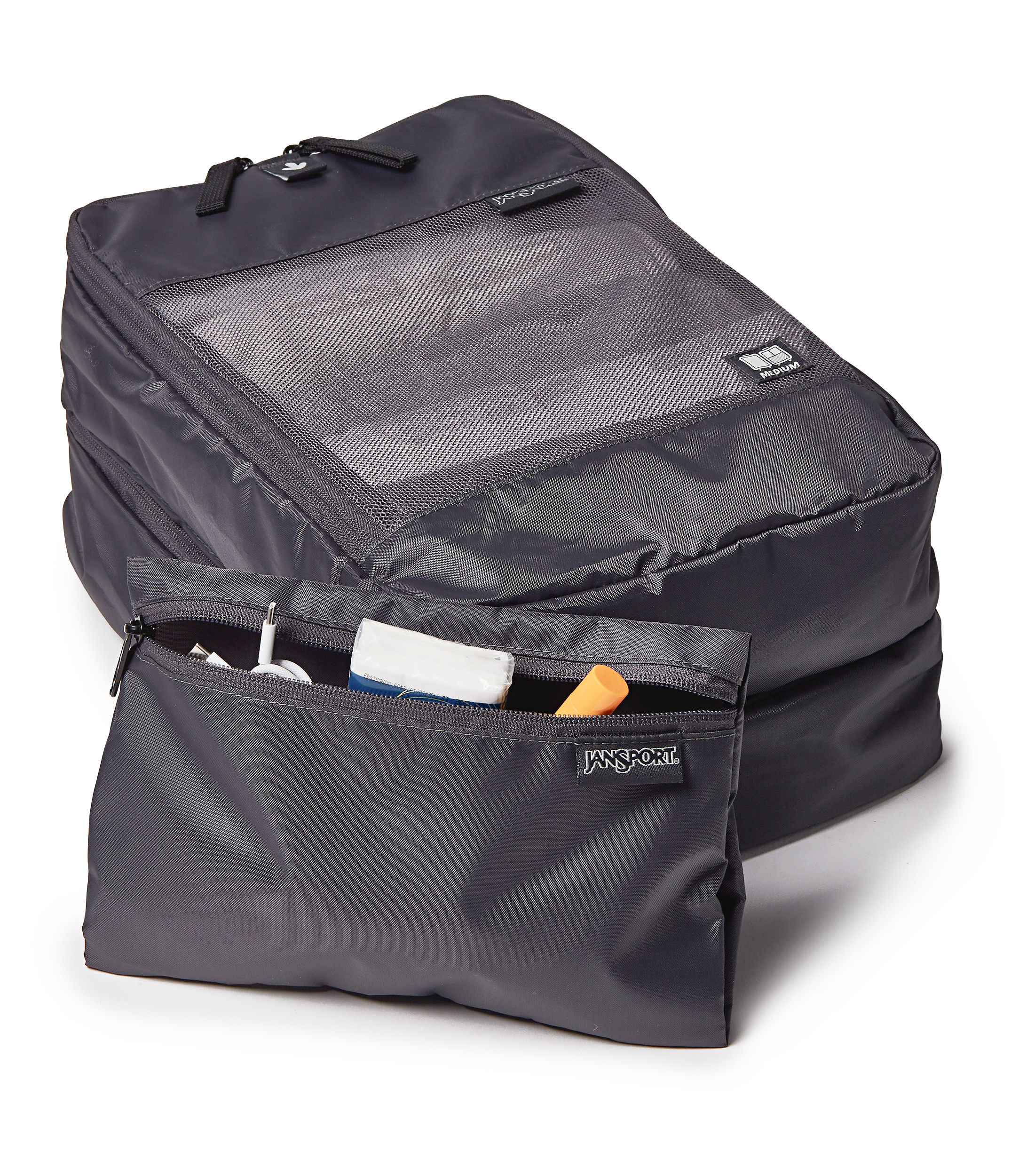 JanSport Good Latitude Packing Cubes in Smokey Grit — detail view 3
