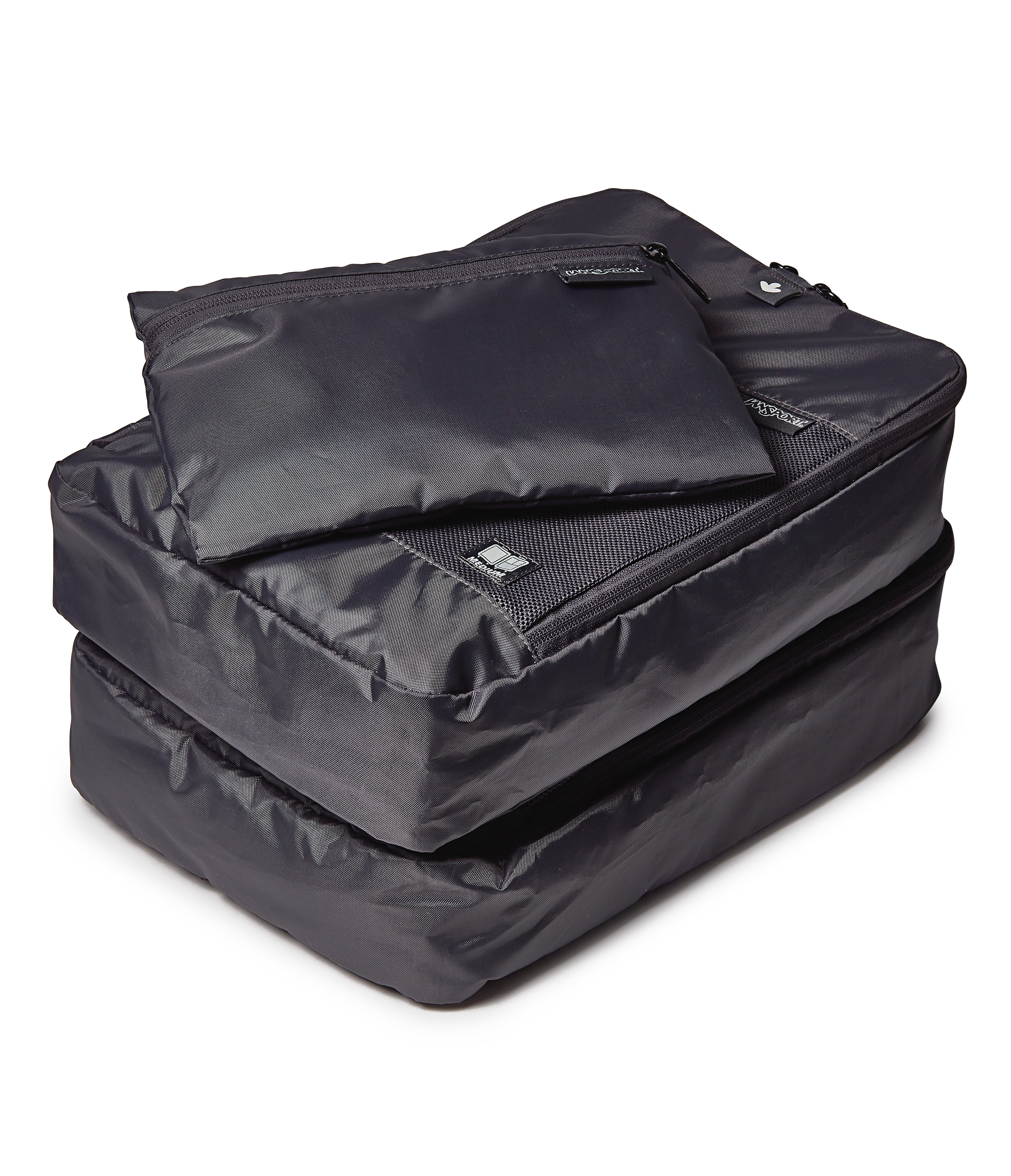 JanSport Good Latitude Packing Cubes in Smokey Grit — angle view 2