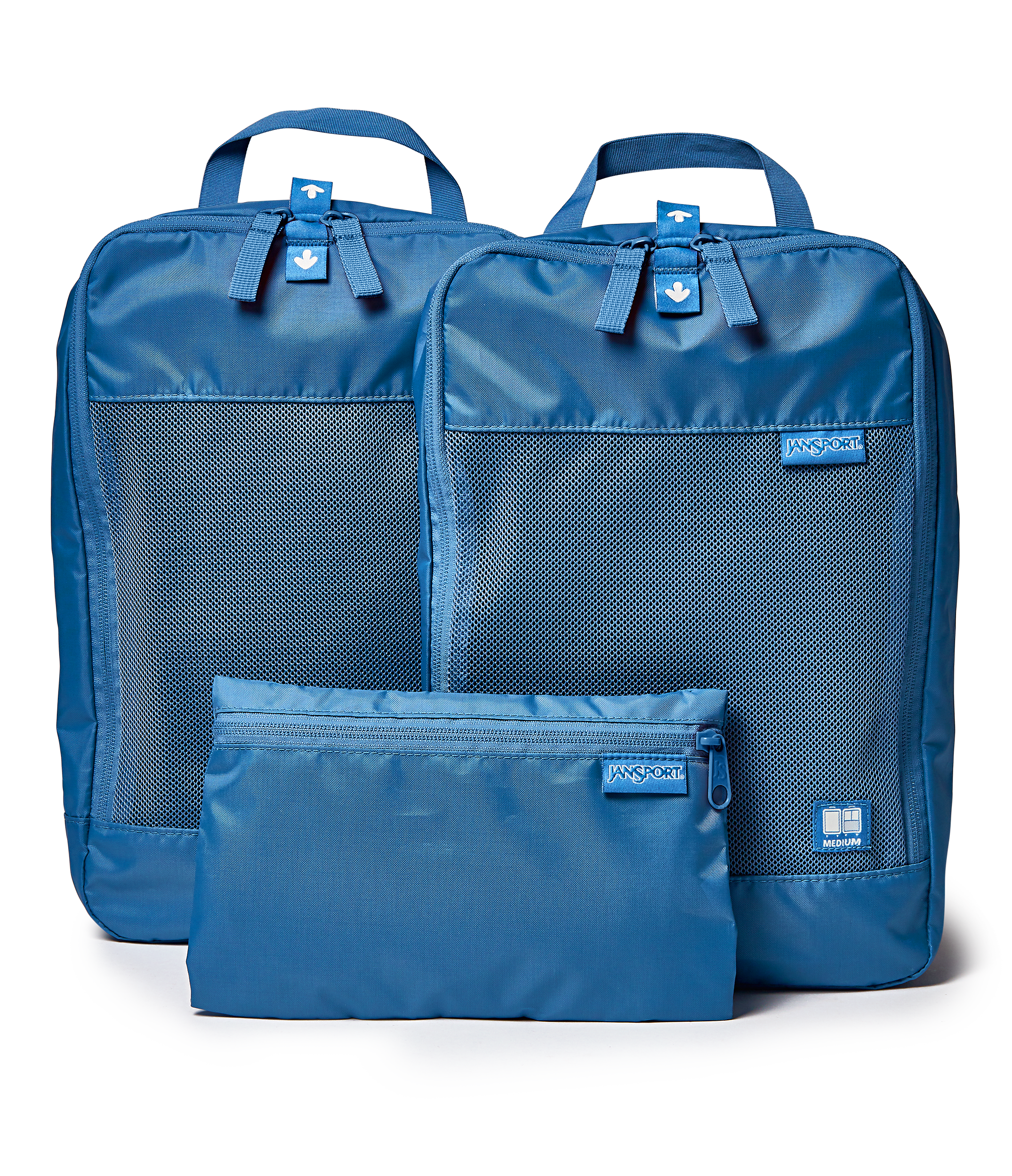 JanSport Good Latitude Packing Cubes in Elemental Blue — front view
