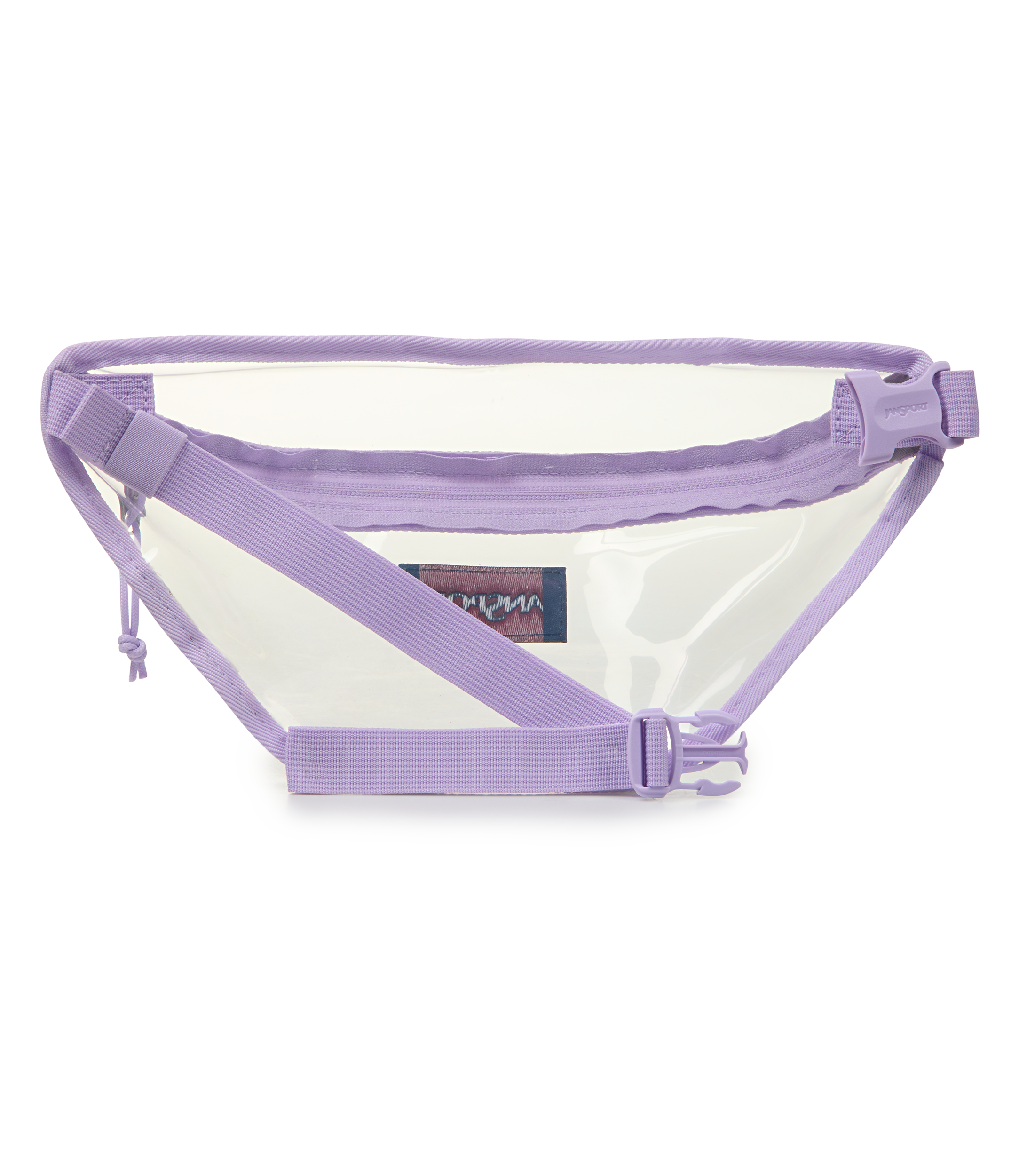JanSport Clear Waistpack in Pastel Lilac — back view