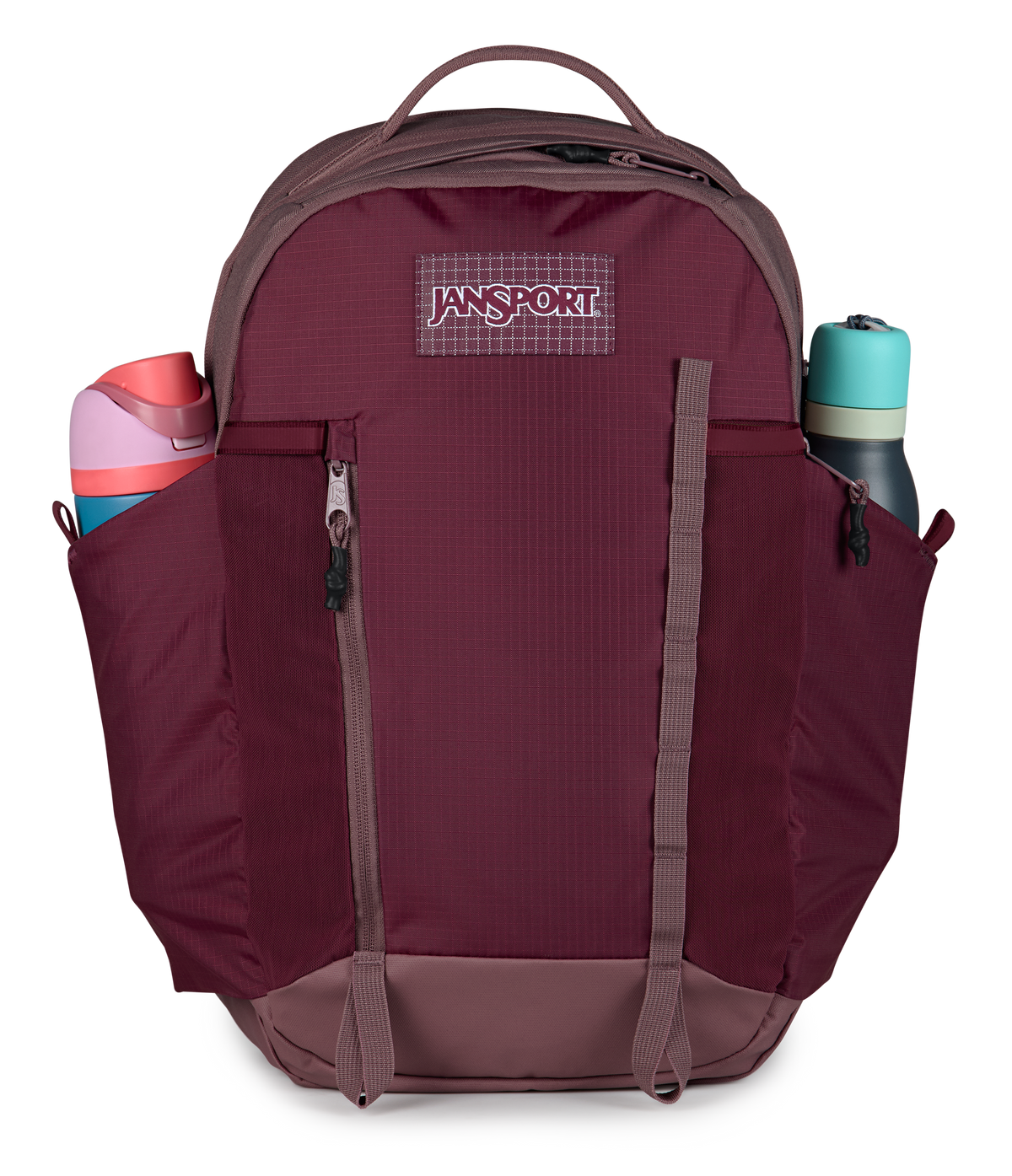 Jansport All Around Pack 28L in Cherry Lacquer — detail view