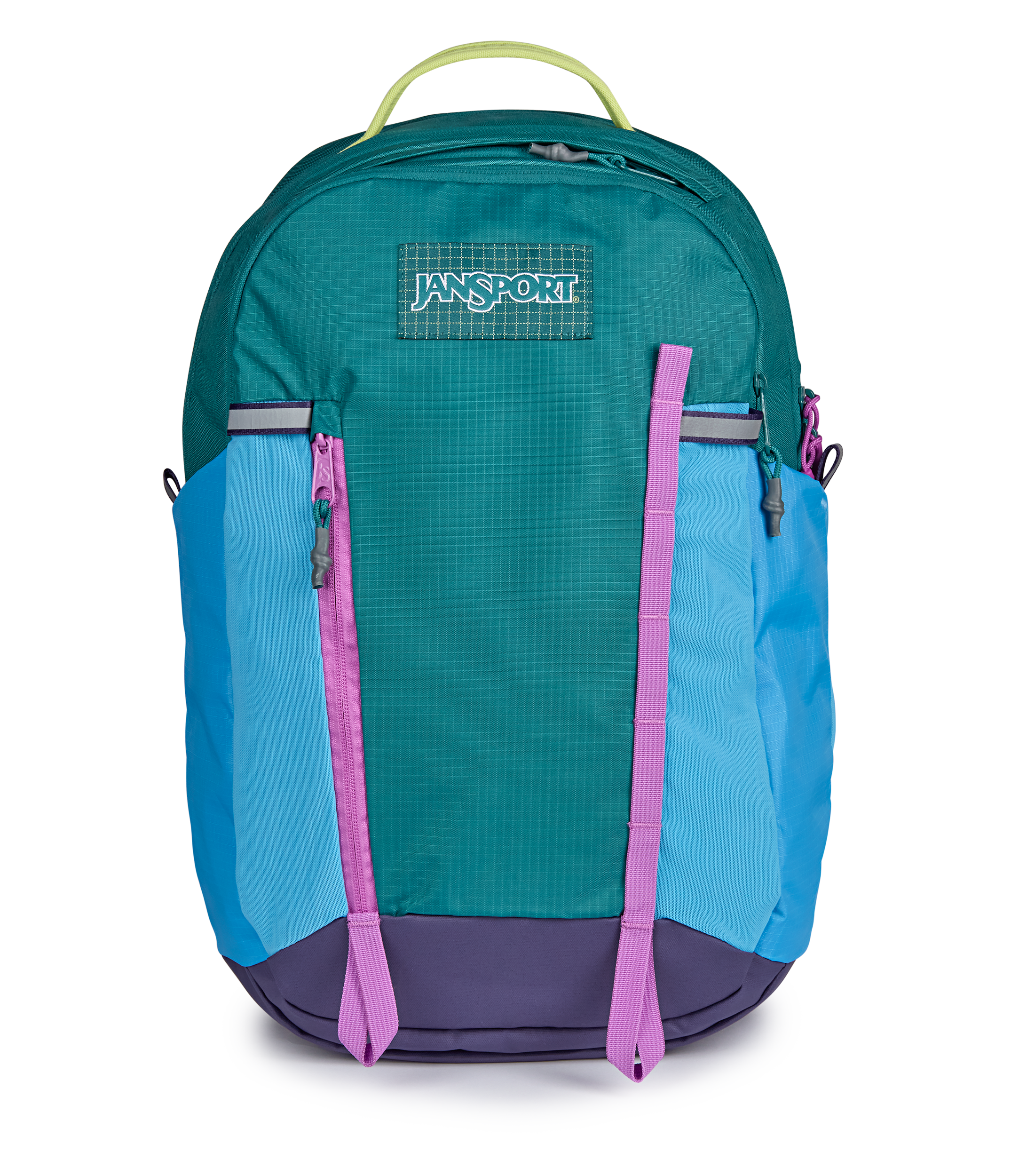 Jansport All Around Pack 28L in Emerald Pool — front view # color_Emerald Pool