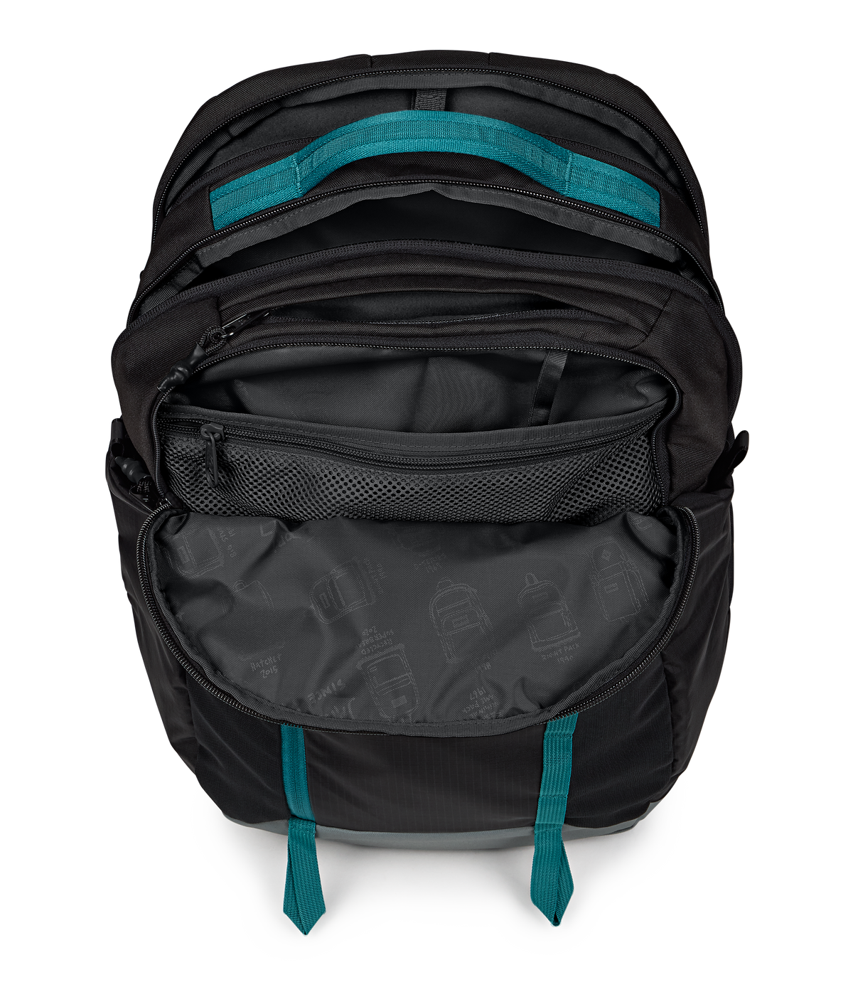 Jansport All Around Pack 28L in Smokey Grit — interior view