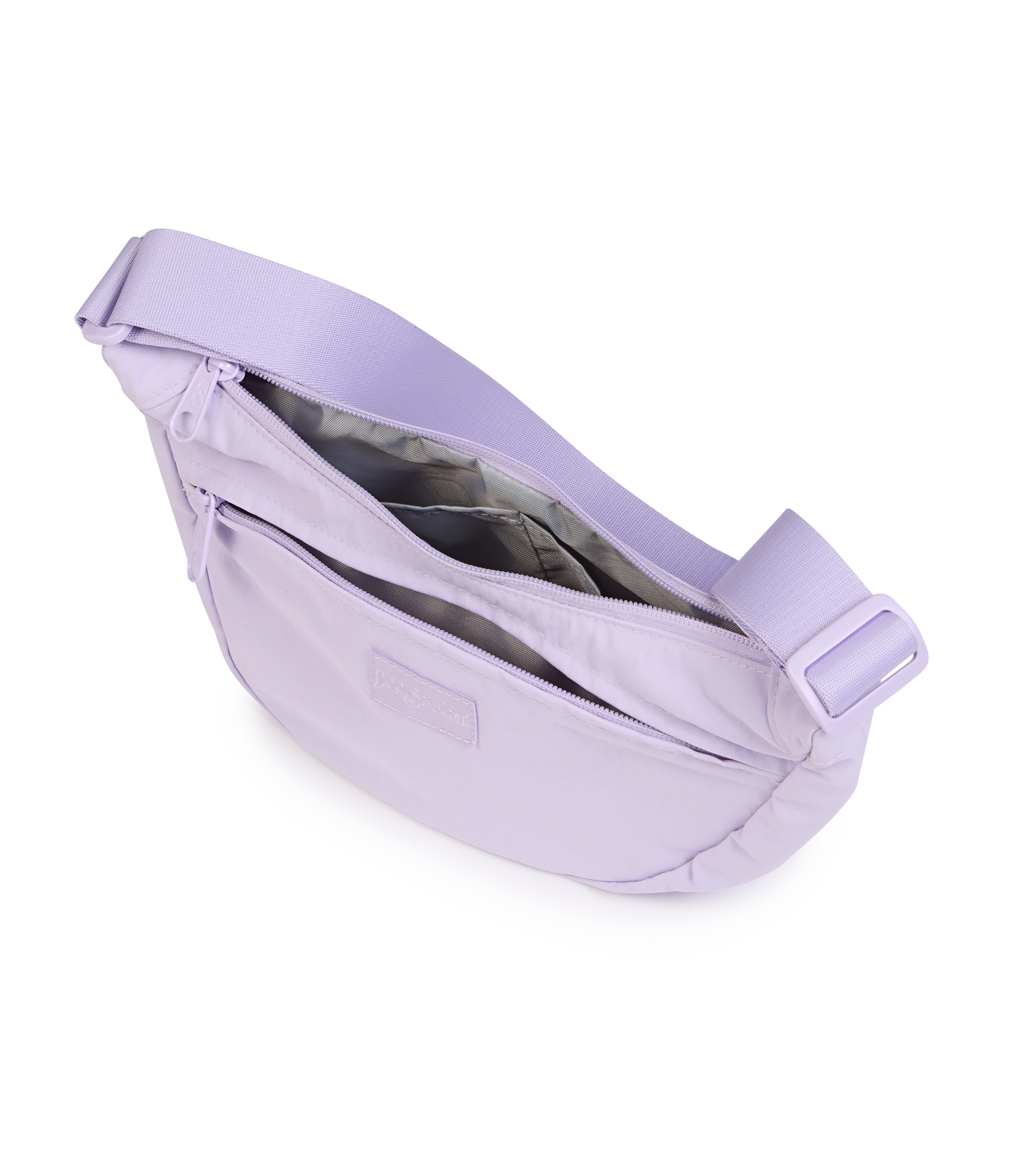 JanSport Unphased Crossbody Small in Pastel Lilac — angle view 3