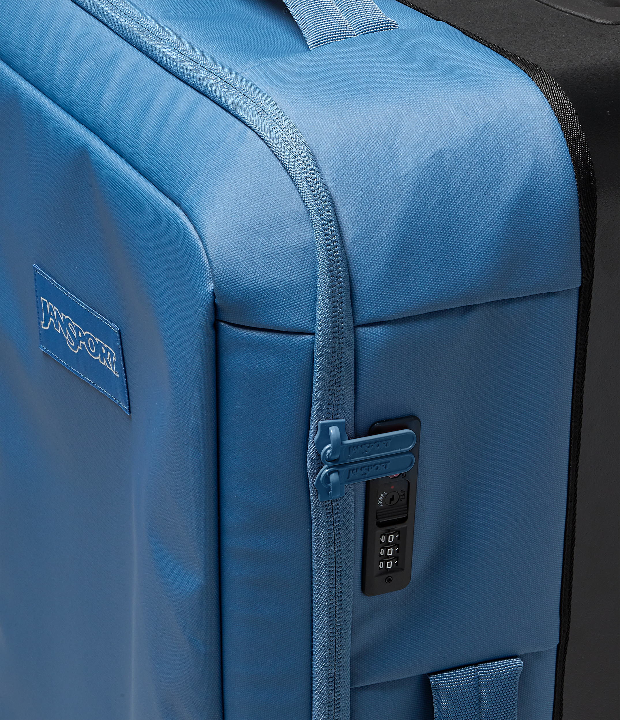 JanSport Good Latitude Wheeled Duffel in Elemental Blue — detail view 5