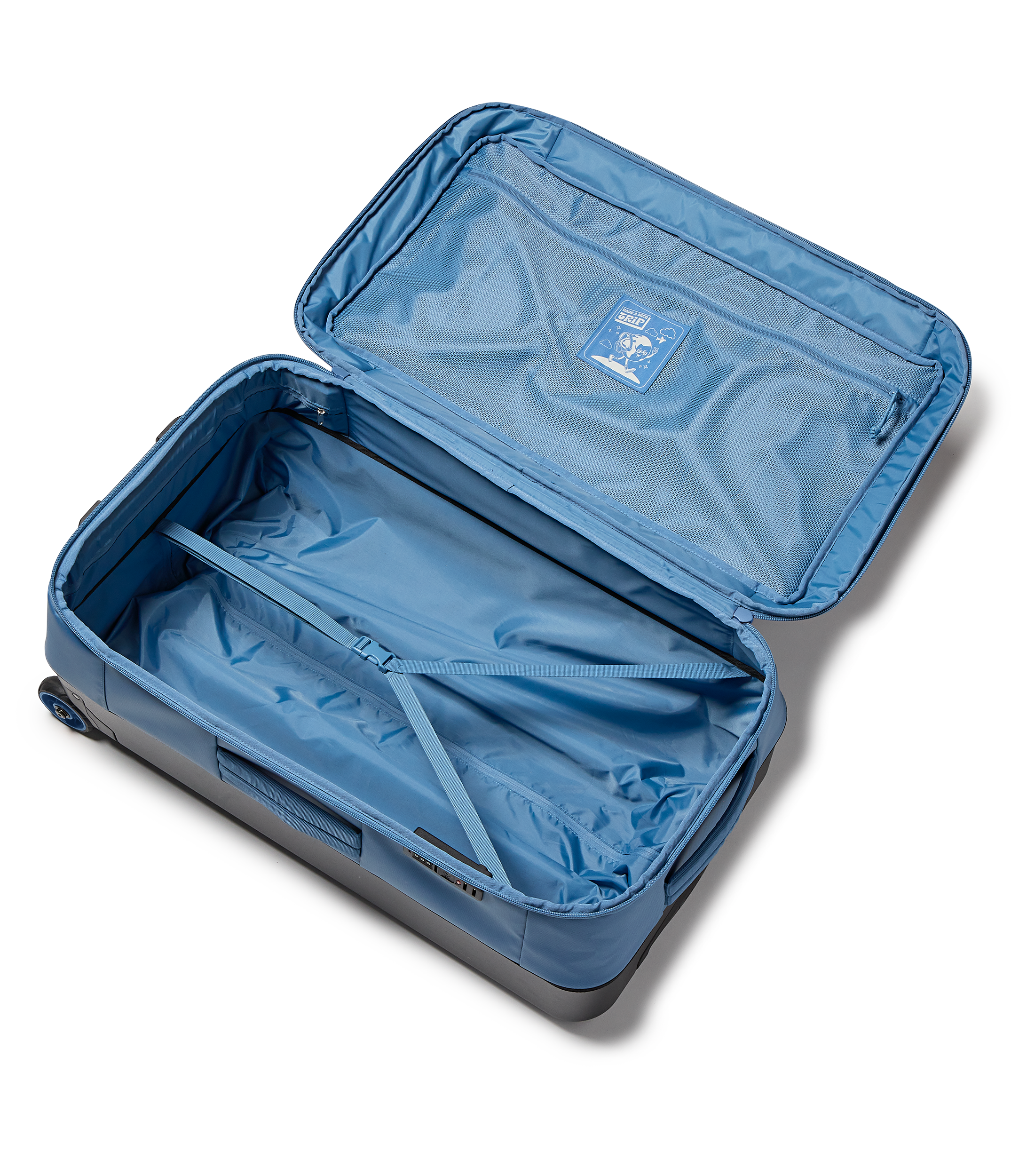 JanSport Good Latitude Wheeled Duffel in Elemental Blue — angle view 4