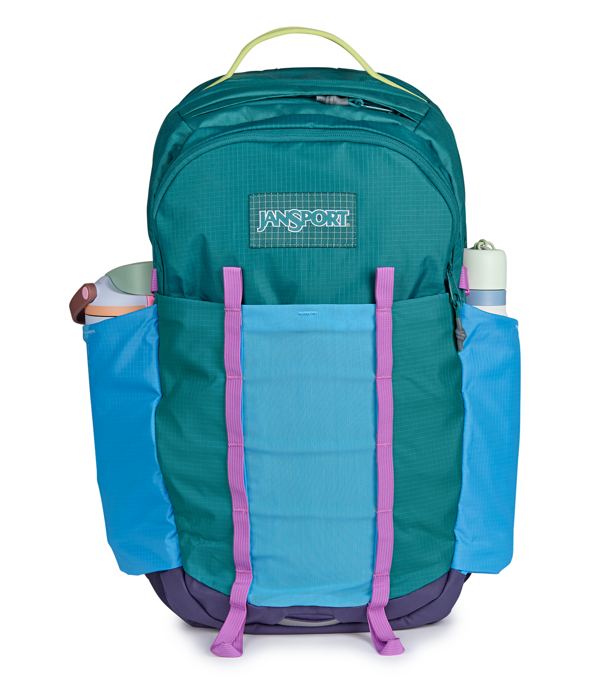 Jansport All Around Pack 34L in Emerald Pool — detail view