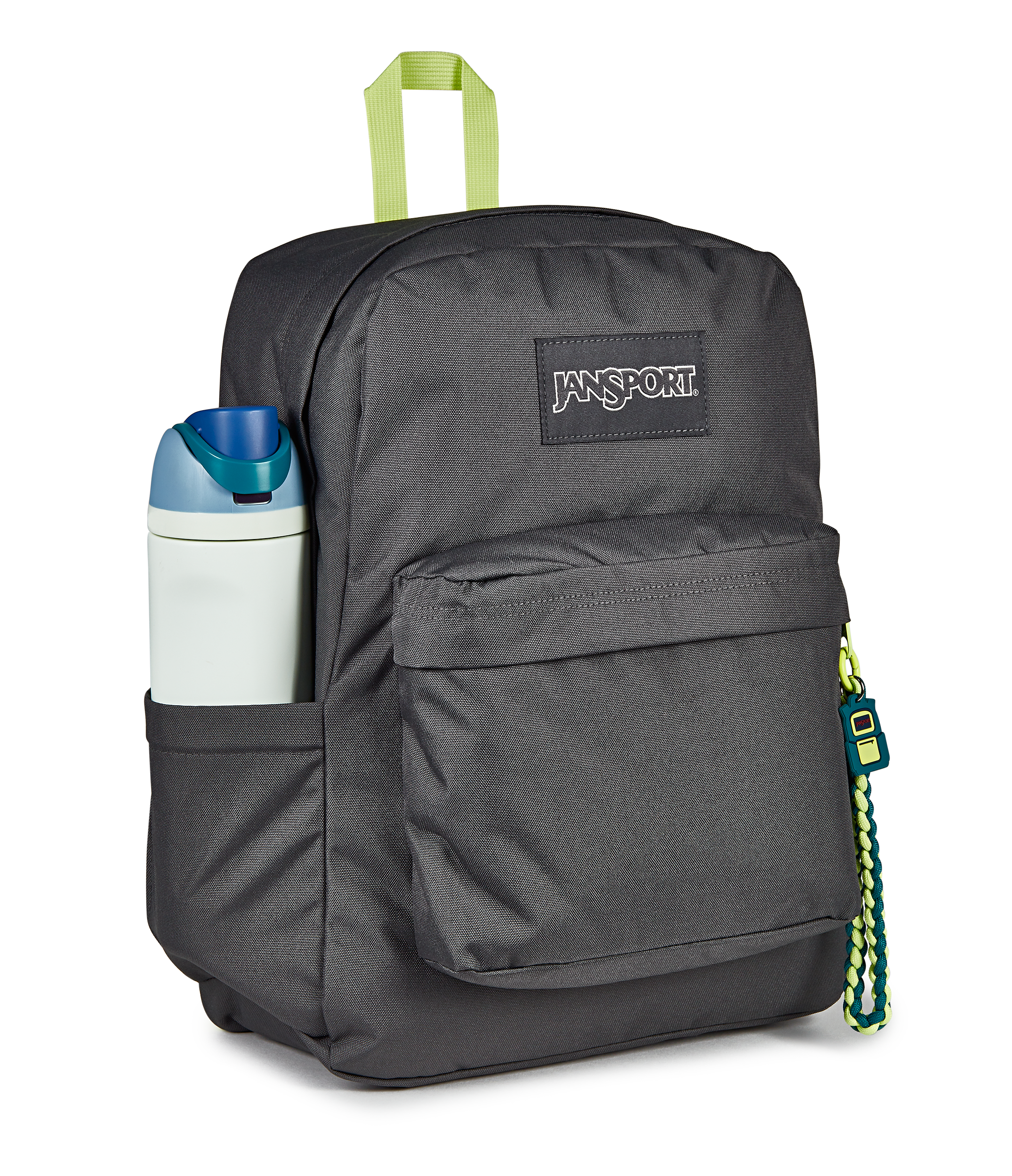 JanSport Superbreak Plus Charmed in Charmed Smokey Grit — detail view