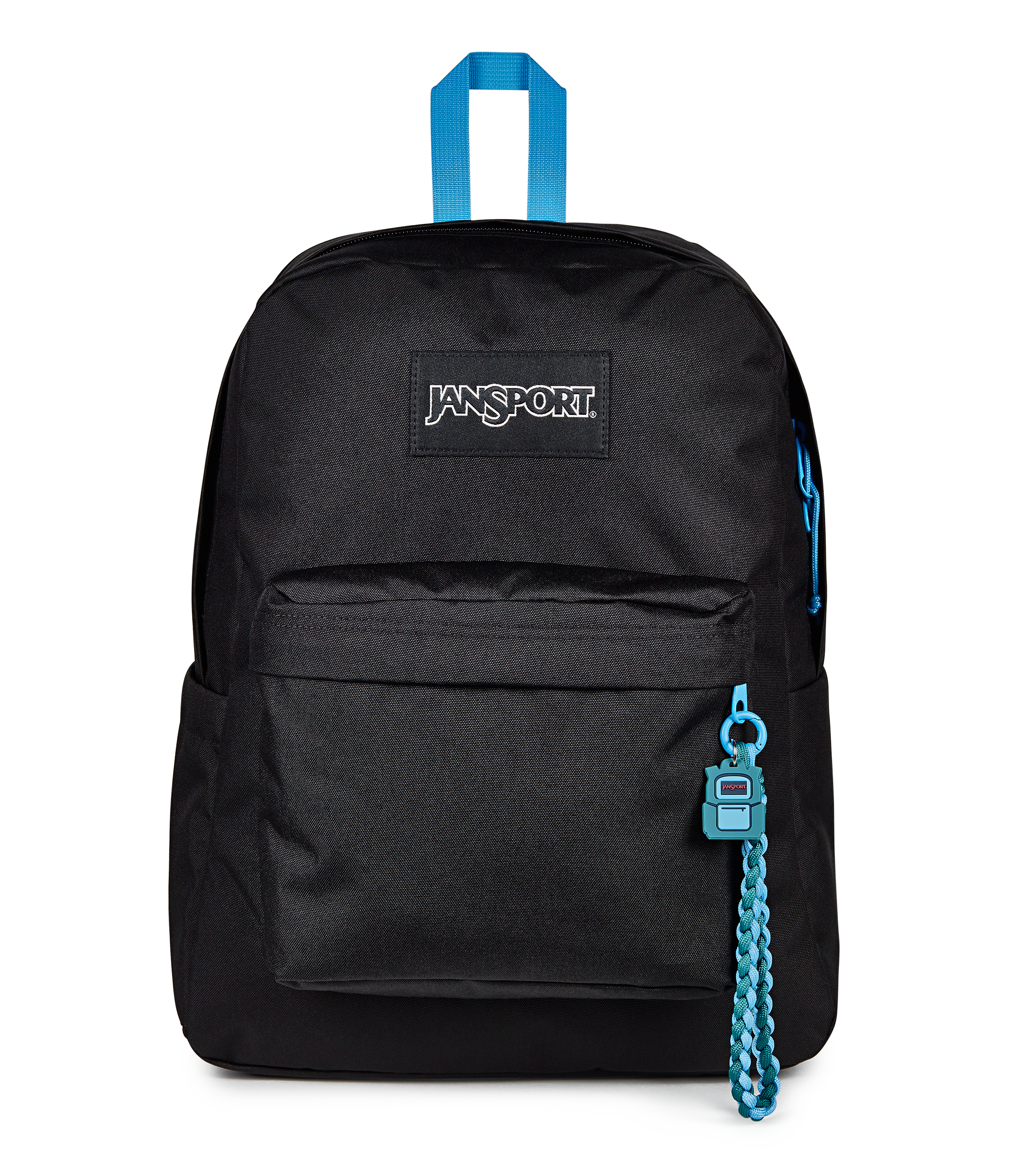 JanSport Superbreak Plus Charmed in Charmed Black — front view