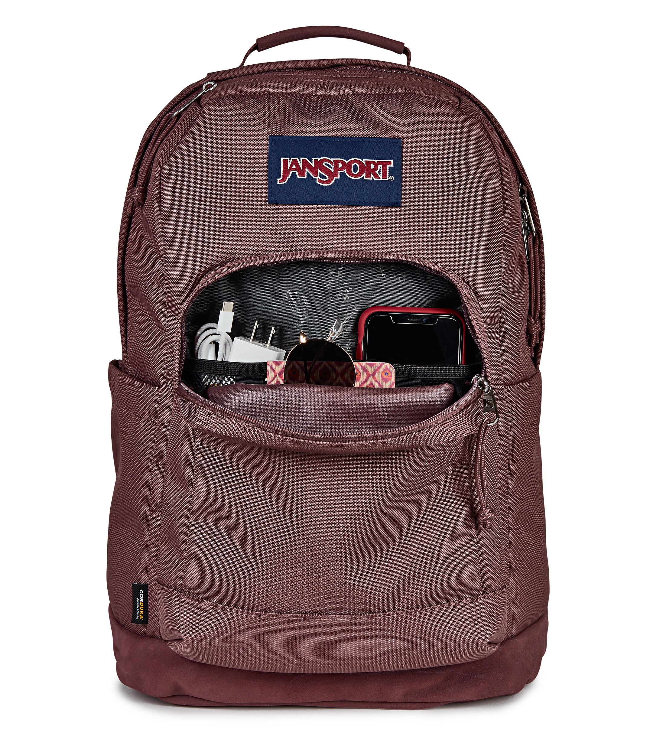 JanSport Right Pack Signature in Mahogany Haze — detail view 3