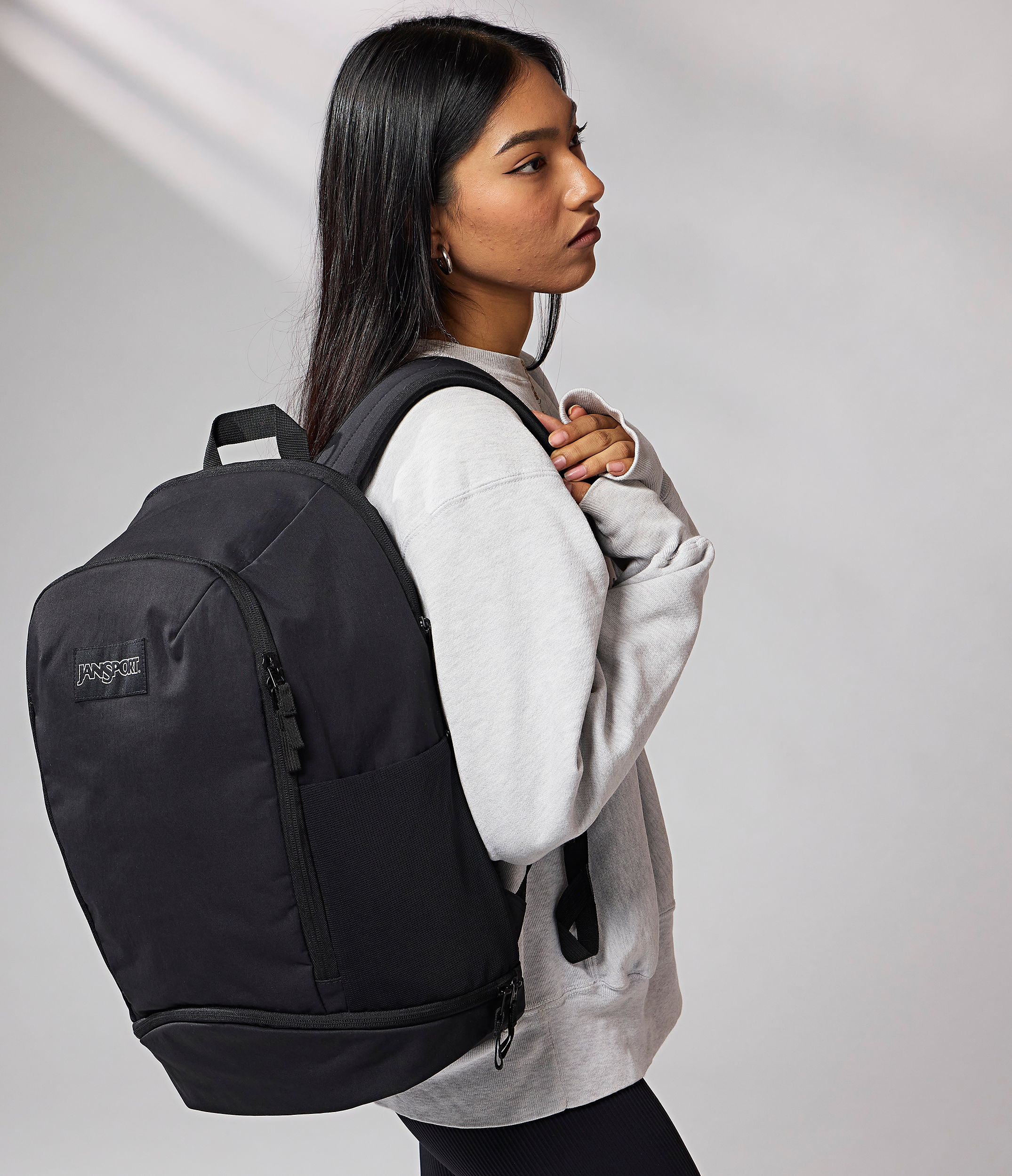 JanSport Serenity Pack in Black — angle view 2