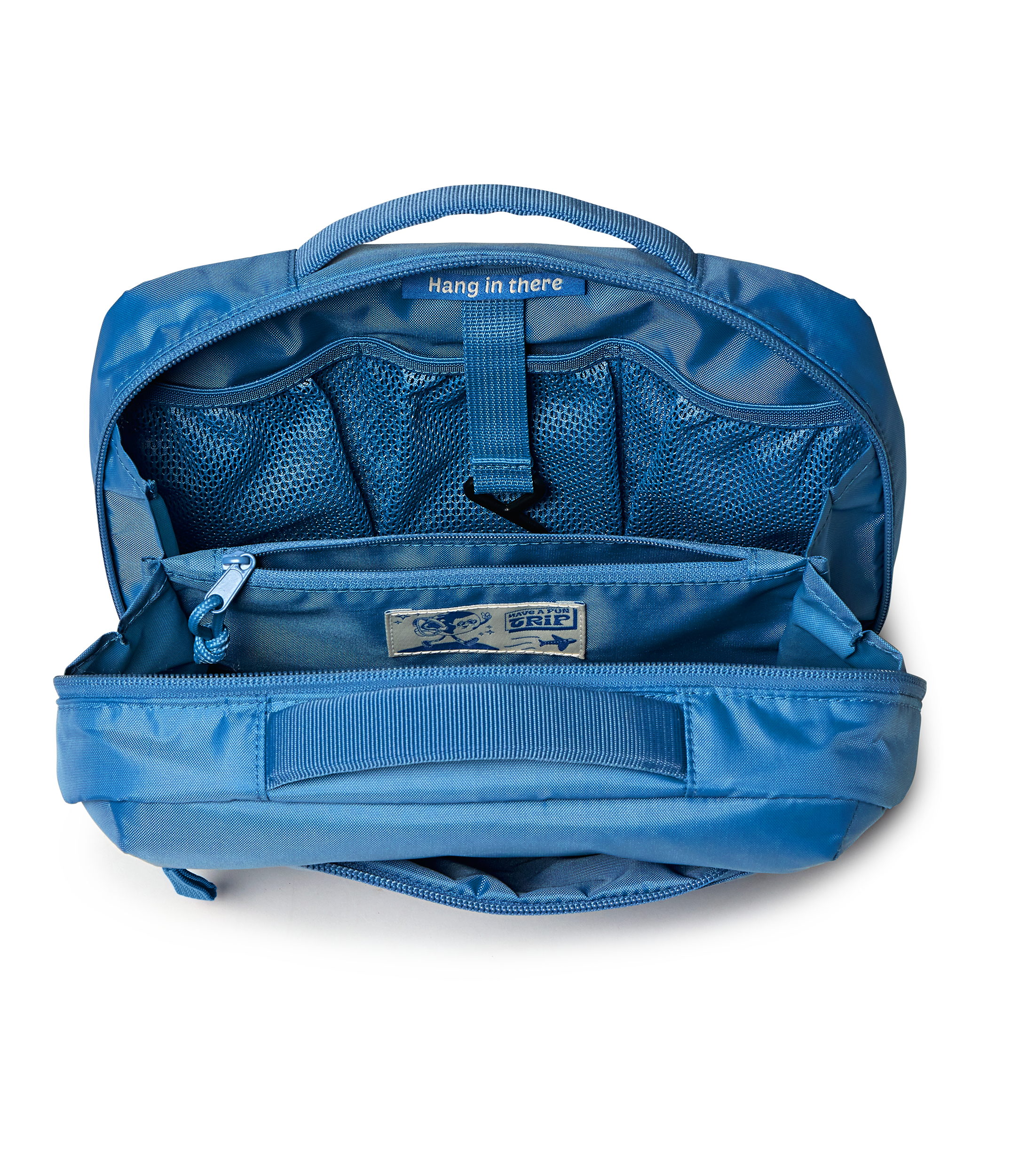 JanSport Good Latitude Toiletry Bag in Elemental Blue — angle view 3