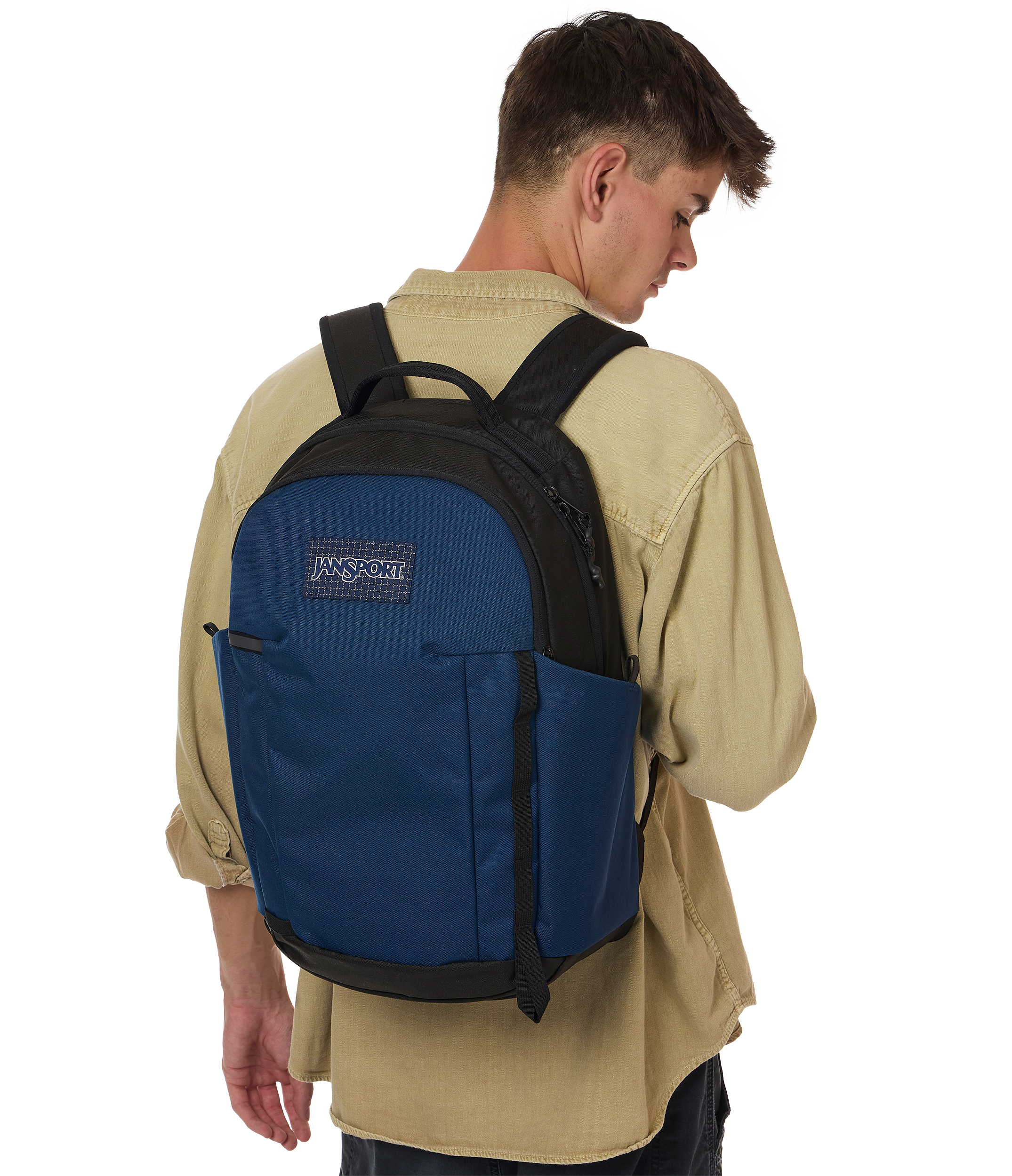 JanSport All Around Pack 26L in Navy — angle view 2