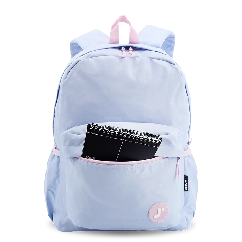 J World Oz Daypack Backpack in Baby Blue — detail view # color_Baby Blue