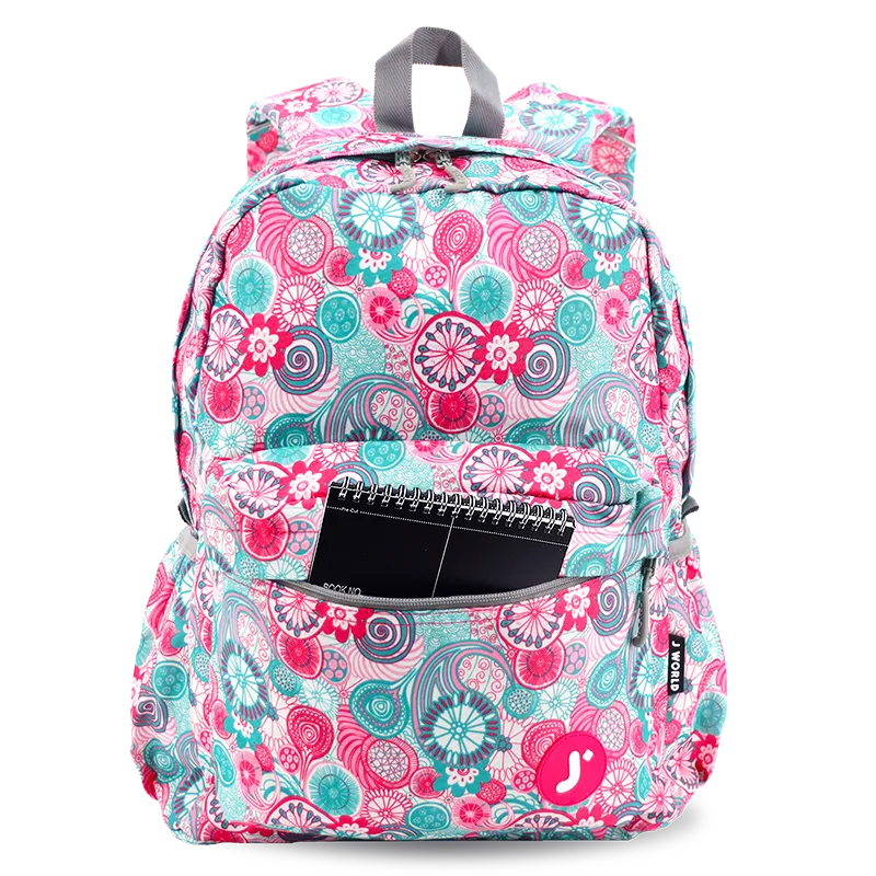 J World Oz Daypack Backpack in Blue Raspberry — detail view # color_Blue Raspberry