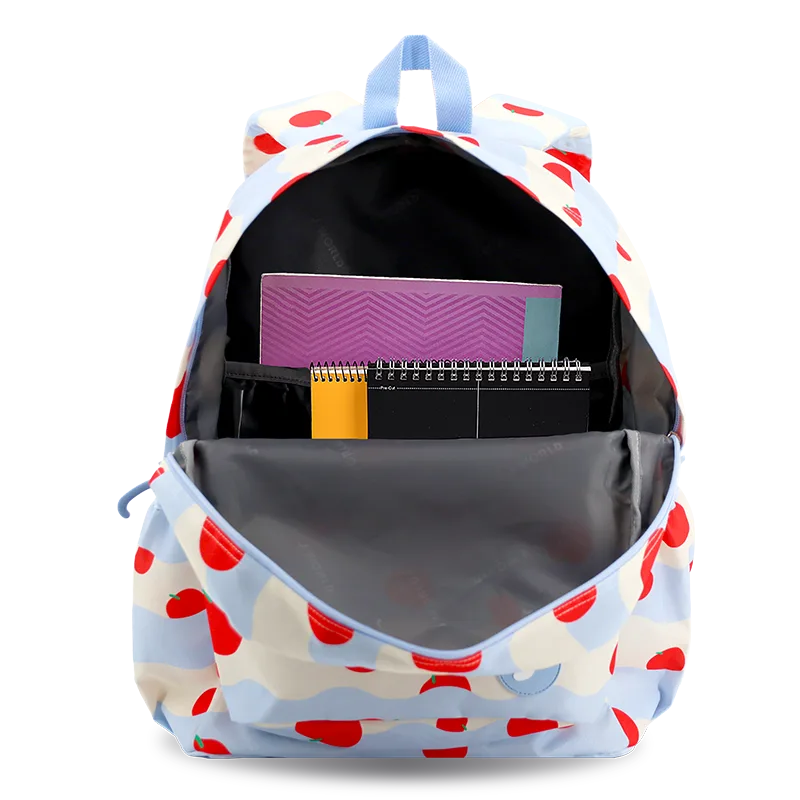 J World Oz Daypack Backpack in Floating Apple — front view 2 # color_Floating Apple
