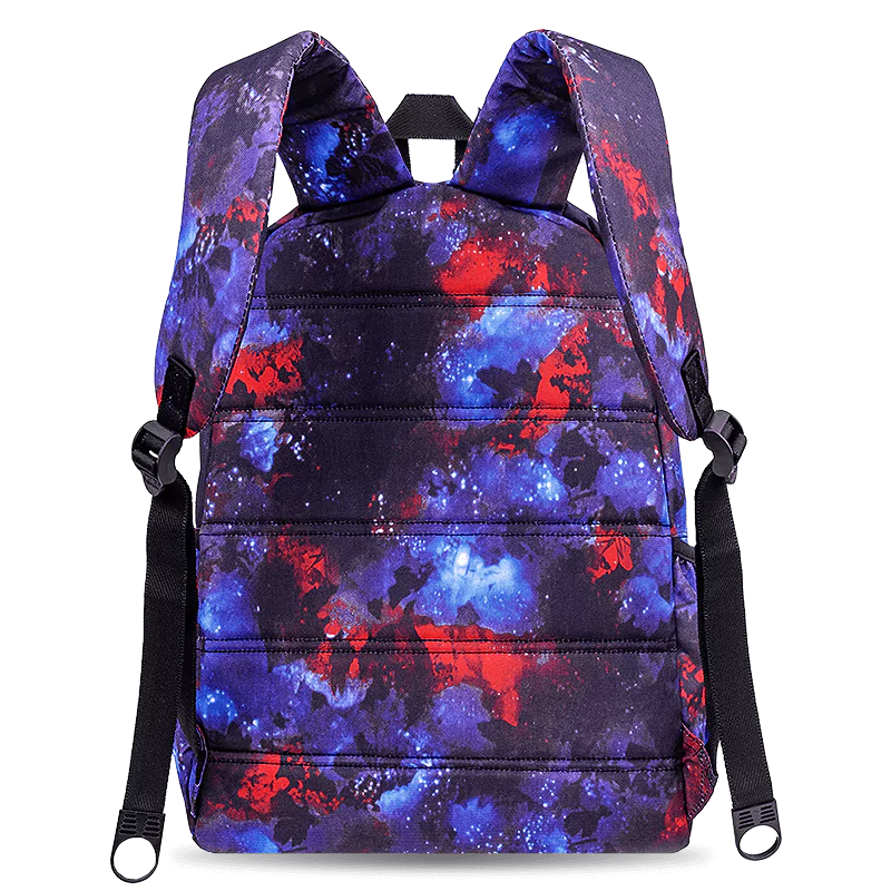 J World Oz Daypack Backpack in Galaxy — back view # color_Galaxy