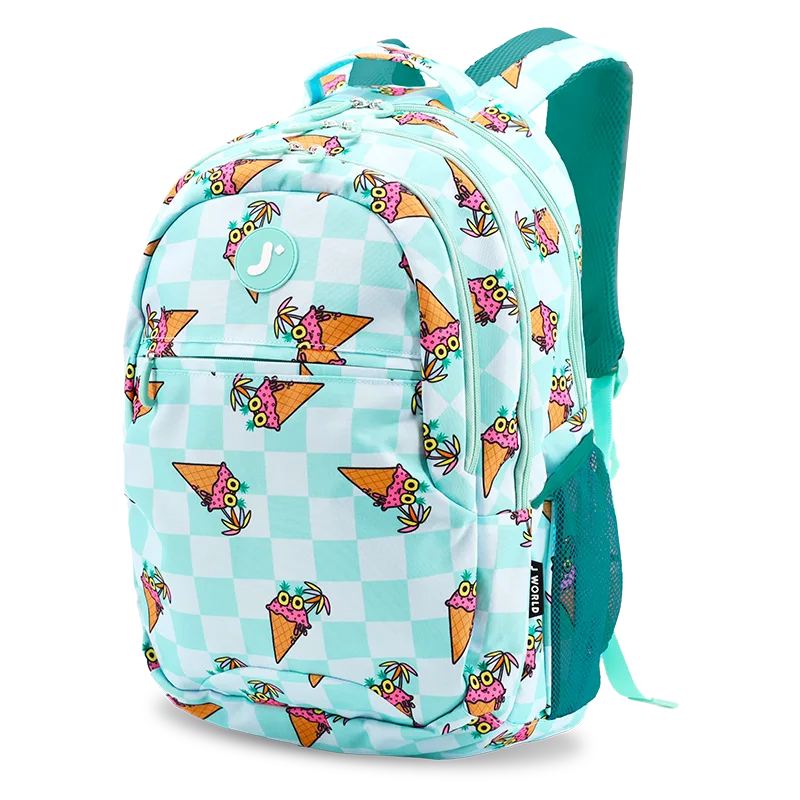 J World Cornelia Laptop Backpack in Ice Cone — angle view 2 # color_Ice Cone
